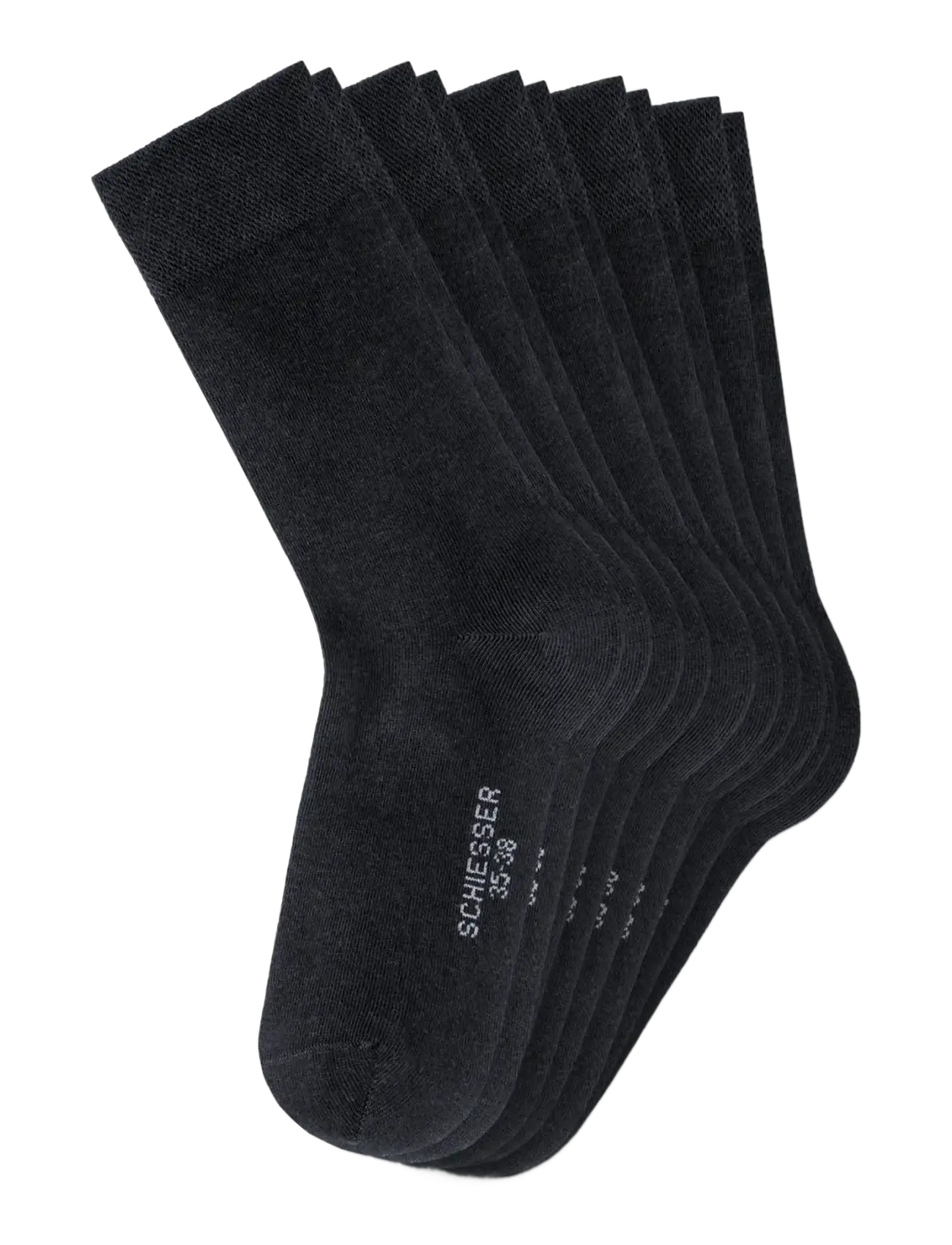 Schiesser Women's Socks, 5-Pack, Black Bluebird, Kvinder, Sokker, Sort, Str: 35-38