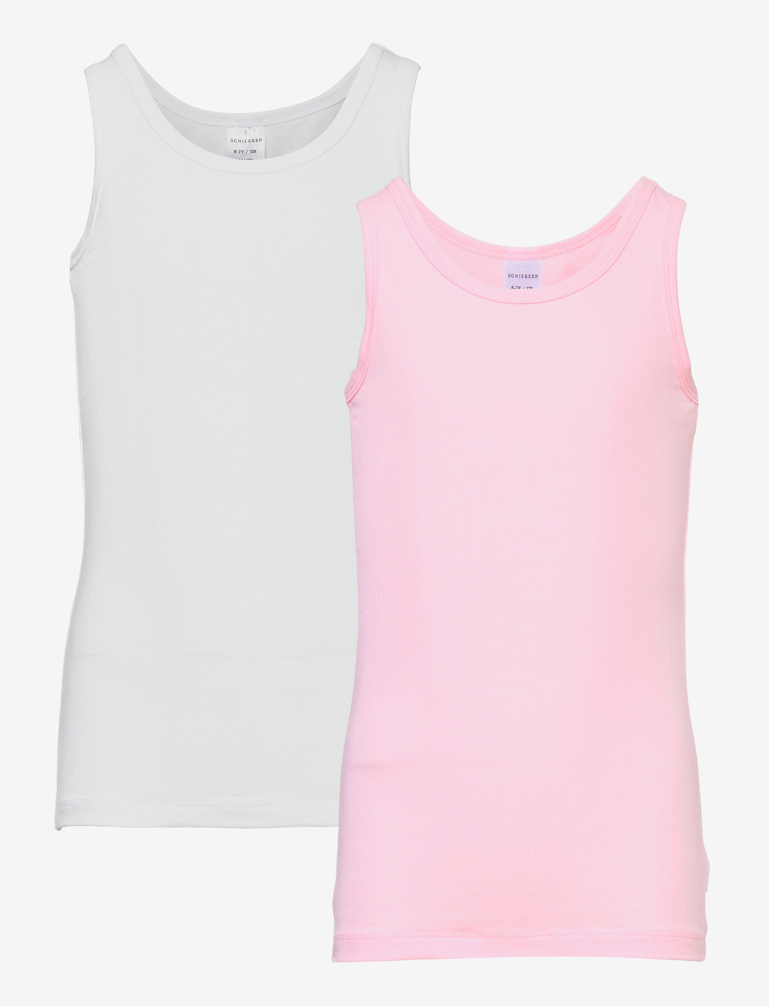 SCHIESSER Westen, 2-Pack, Weiß/Pink - 95/5 Pink - 92 - Kinder