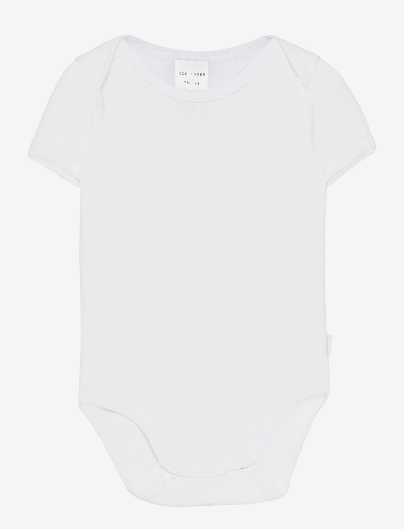 Schiesser - Baby Body 1/2 - ensfargede, kortermede bodyer - white - 2