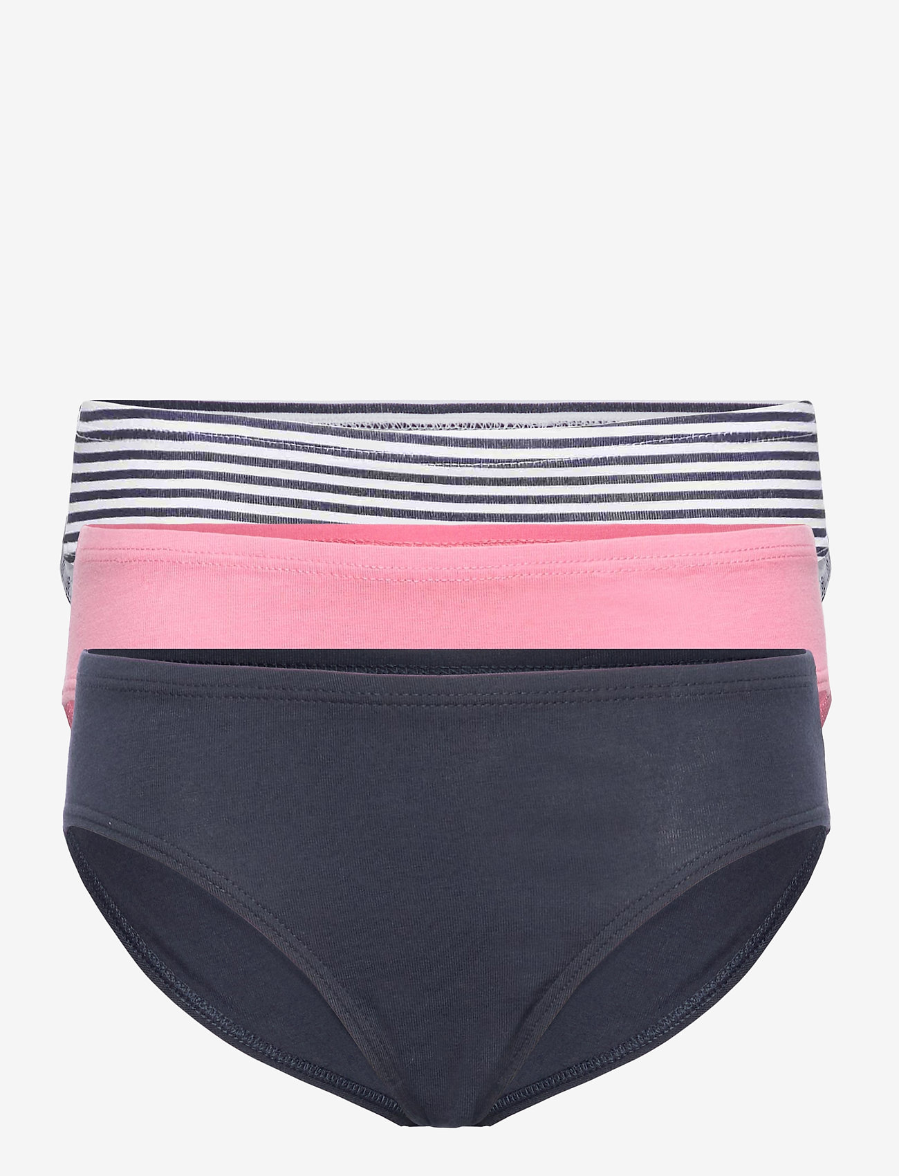 Schiesser 3-pack of Briefs: Dark Blue/Pink/Ringed - 95/5 - Nærfatnaður - ASSORTED 1 / multi