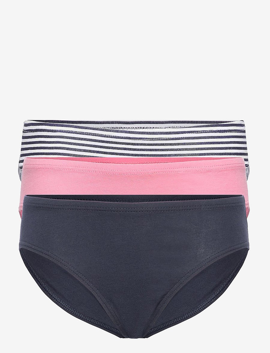 Schiesser - 3-pack of Briefs: Dark Blue/Pink/Ringed - 95/5 - trusser - assorted 1 - 0