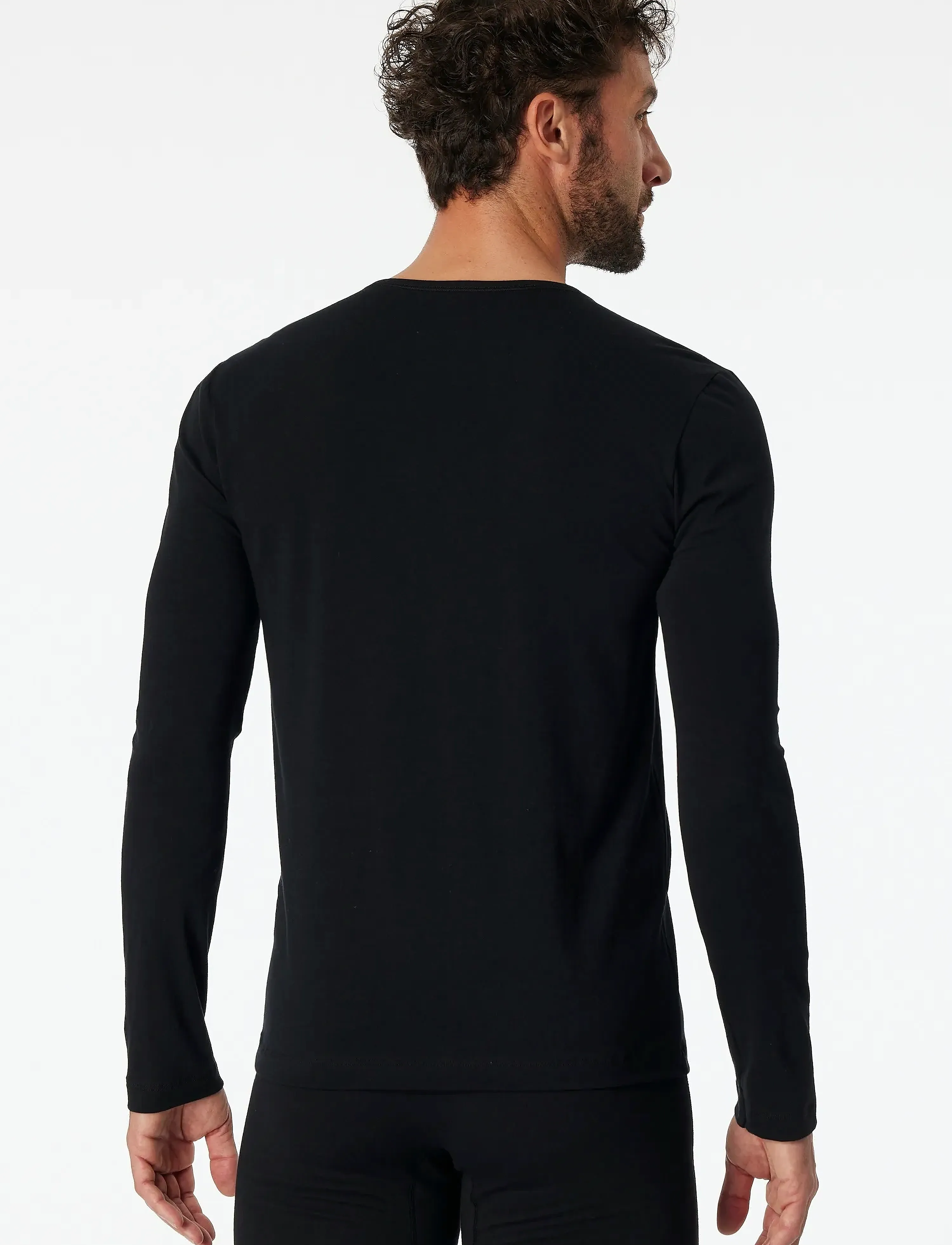 Schiesser - Shirt 1/1 - langärmelig - black - 3
