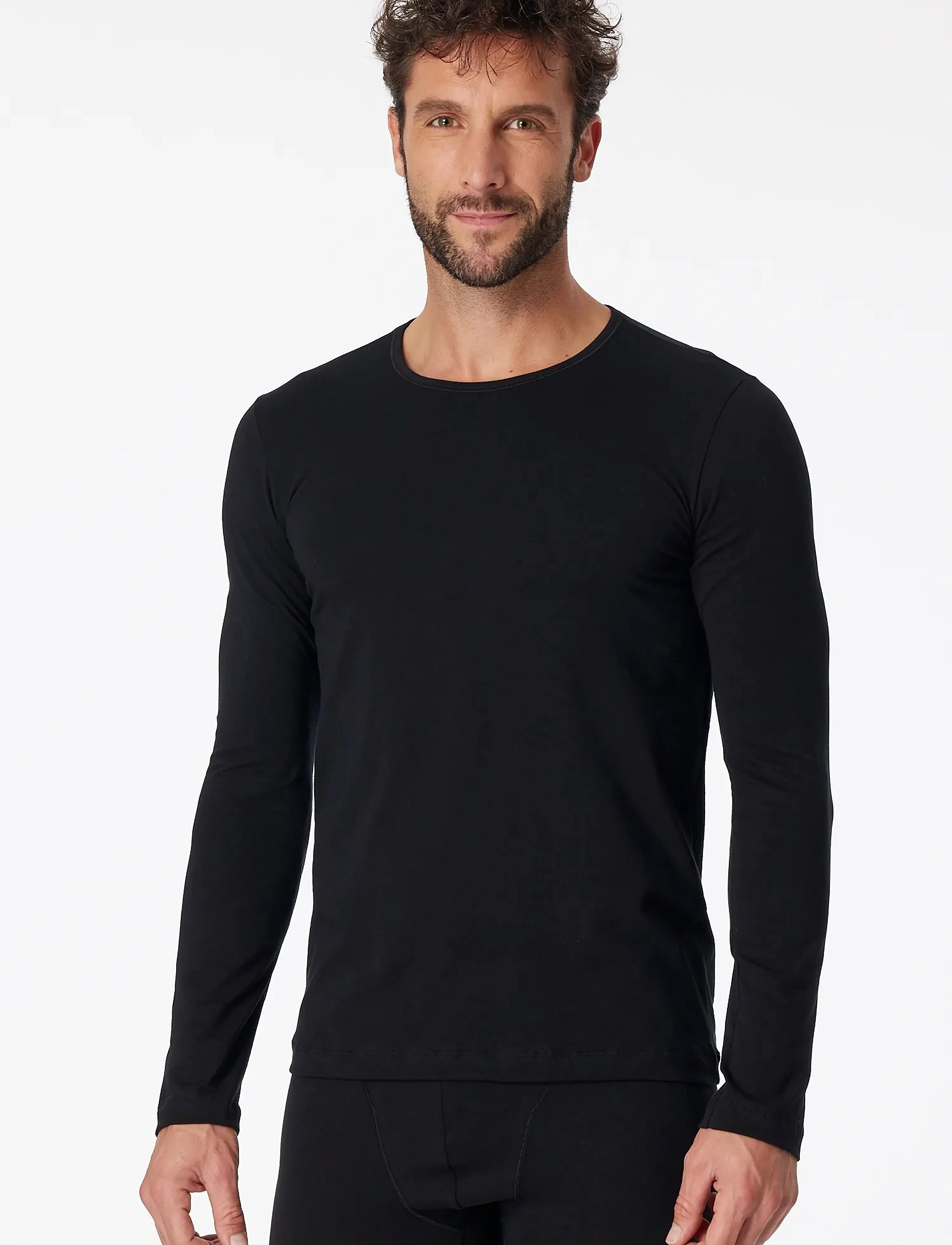 Schiesser - Shirt 1/1 - langärmelig - black - 4