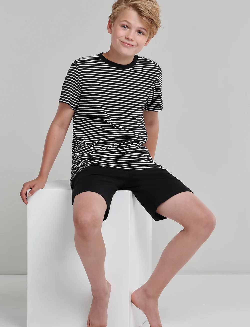 Schiesser - Boys Pyjama Short - sett - black - 0