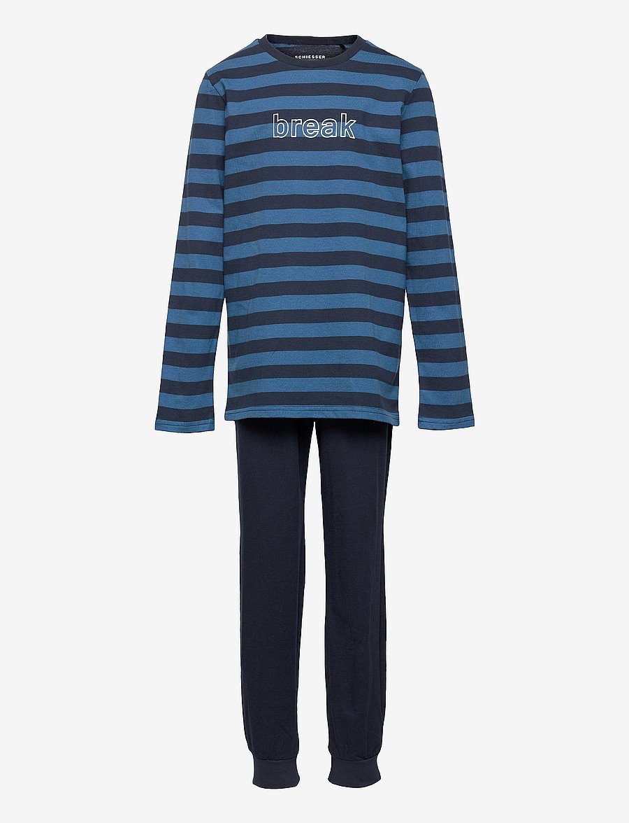 Schiesser - Boys Pyjama Long - pyjamasset - blue - 1