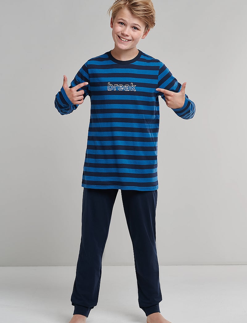Schiesser - Boys Pyjama Long - pyjamasset - blue - 0