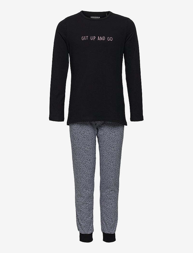 Schiesser - Girls Pyjama Long - pyjamasset - black - 1