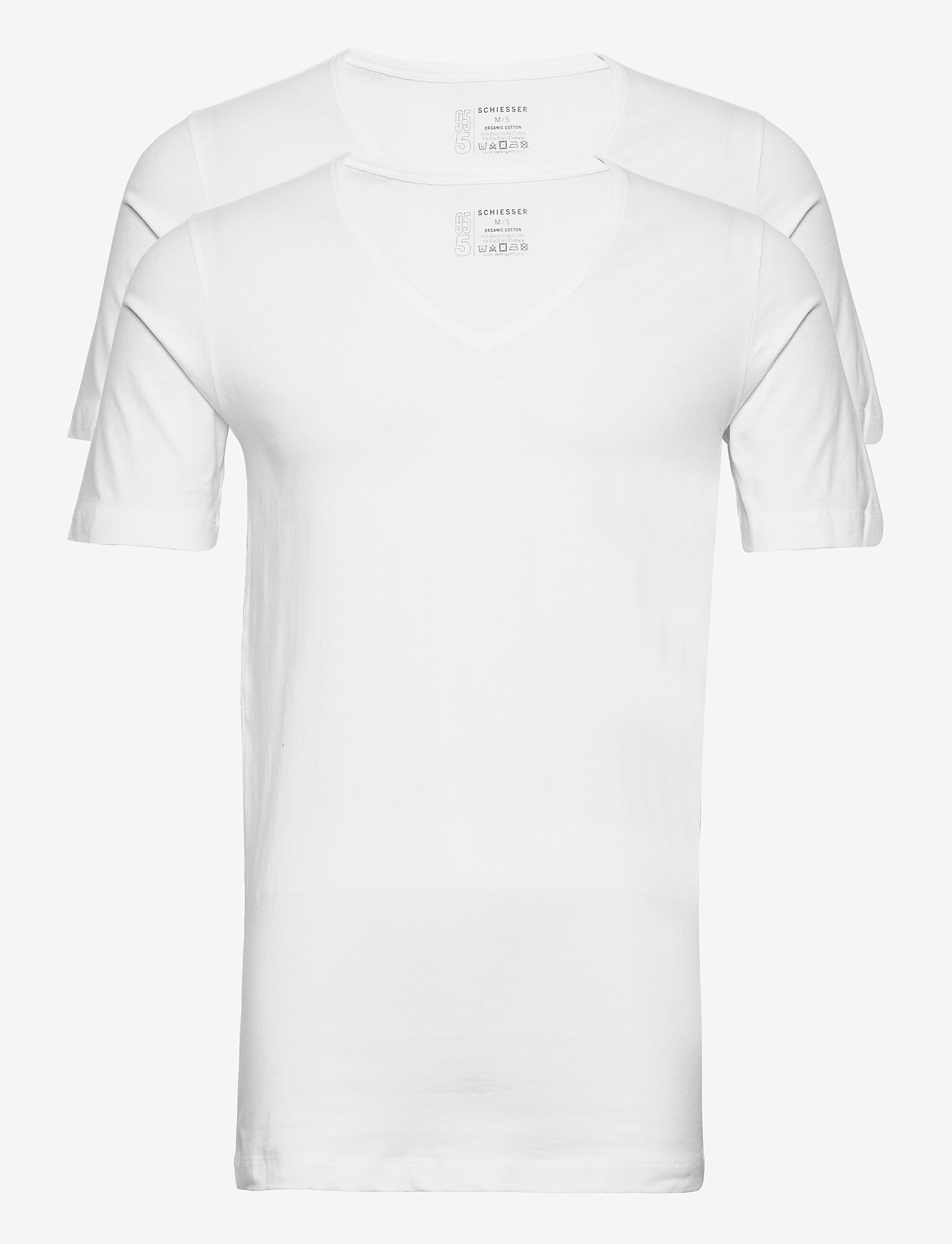 Schiesser - Shirt 1/2 - v-kaelusega t-särgid - white - 1
