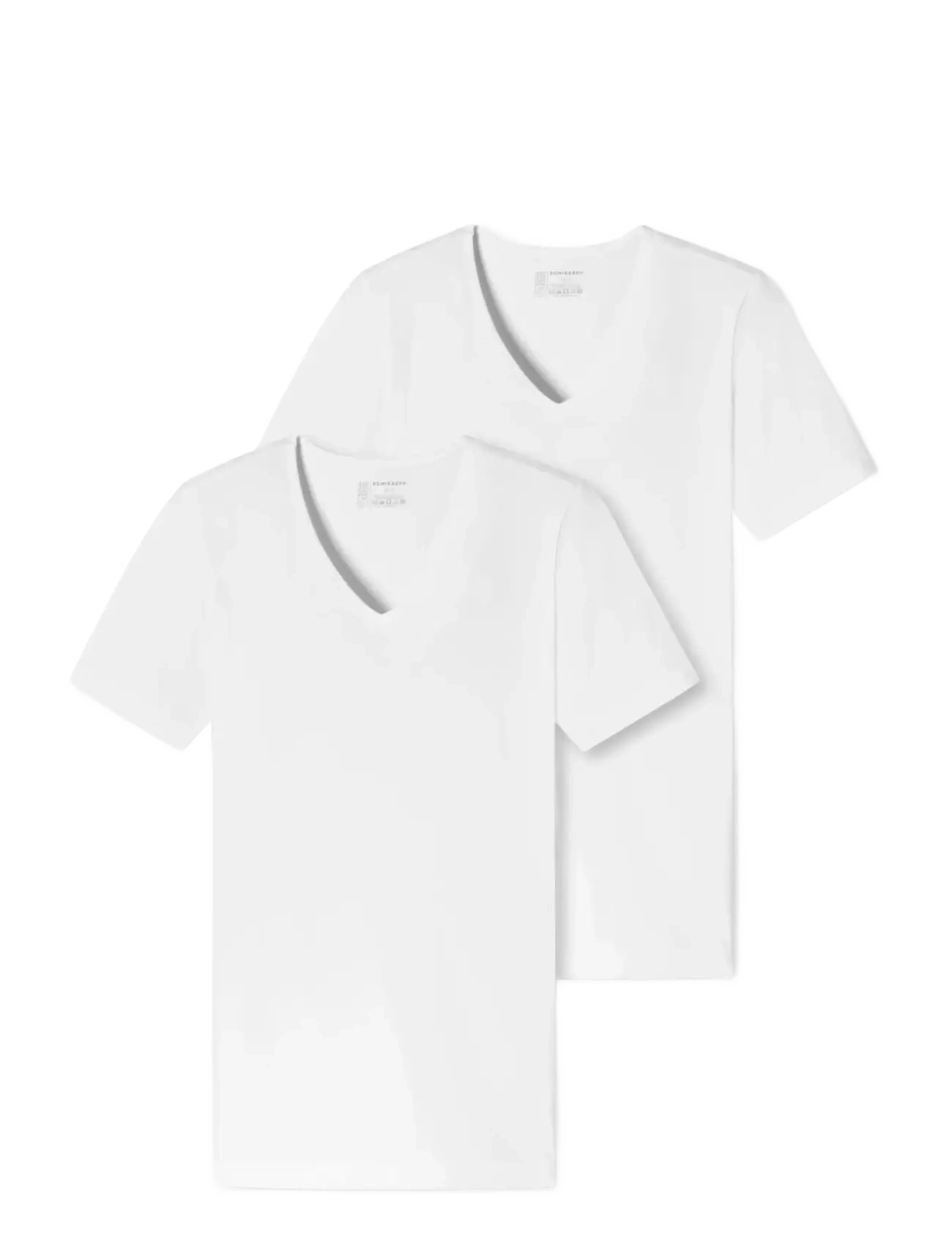 Schiesser Shirt 1/2 - Basic T-Shirts - WHITE / black