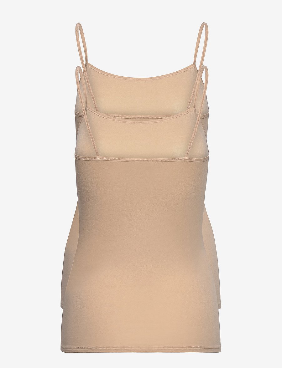 Schiesser - Spaghetti Top - oberteile - sand - 5