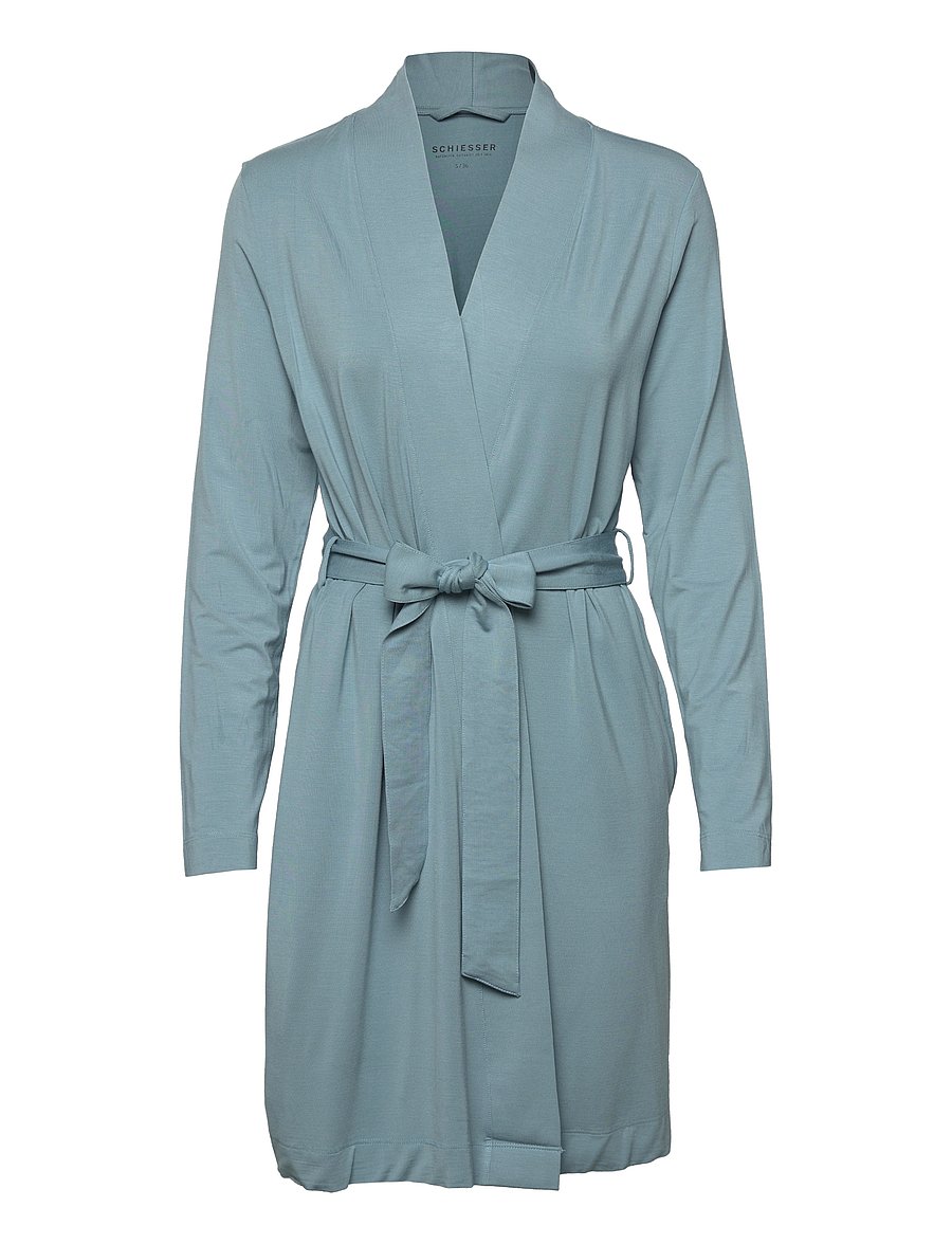 Schiesser - Bath Robe - bluegrey - 0