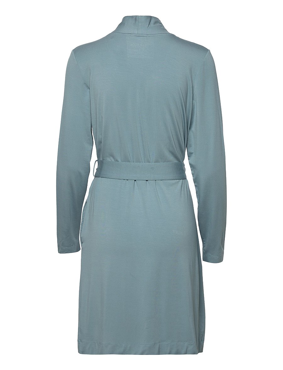Schiesser - Bath Robe - bluegrey - 1