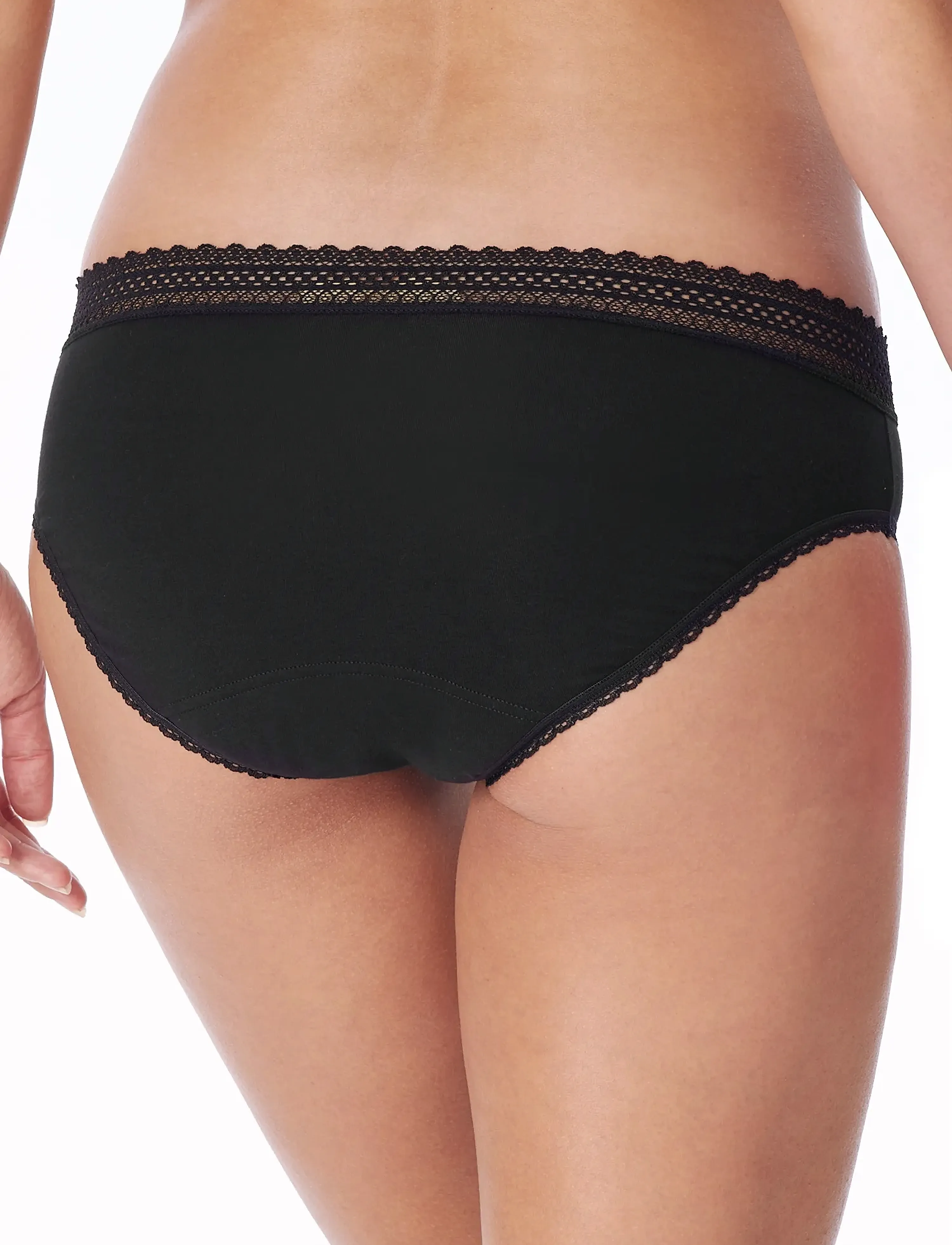 Schiesser - Midi - period & postpartum panties - black - 2