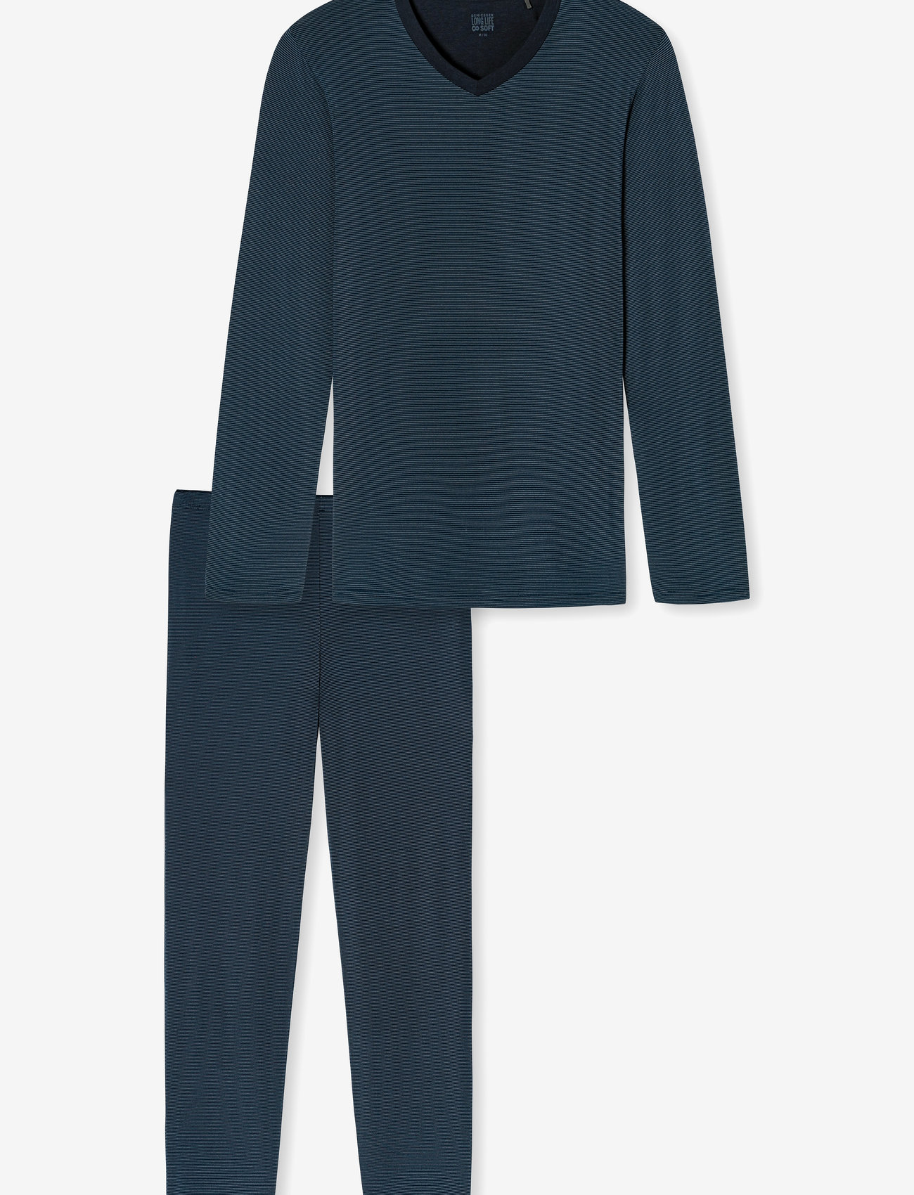 Schiesser - Pyjama Long - dark blue - 0
