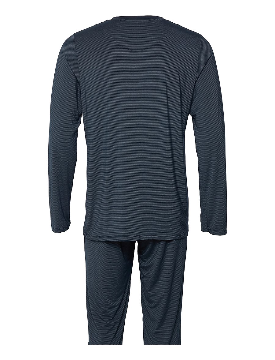 Schiesser - Pyjama Long - dark blue - 1