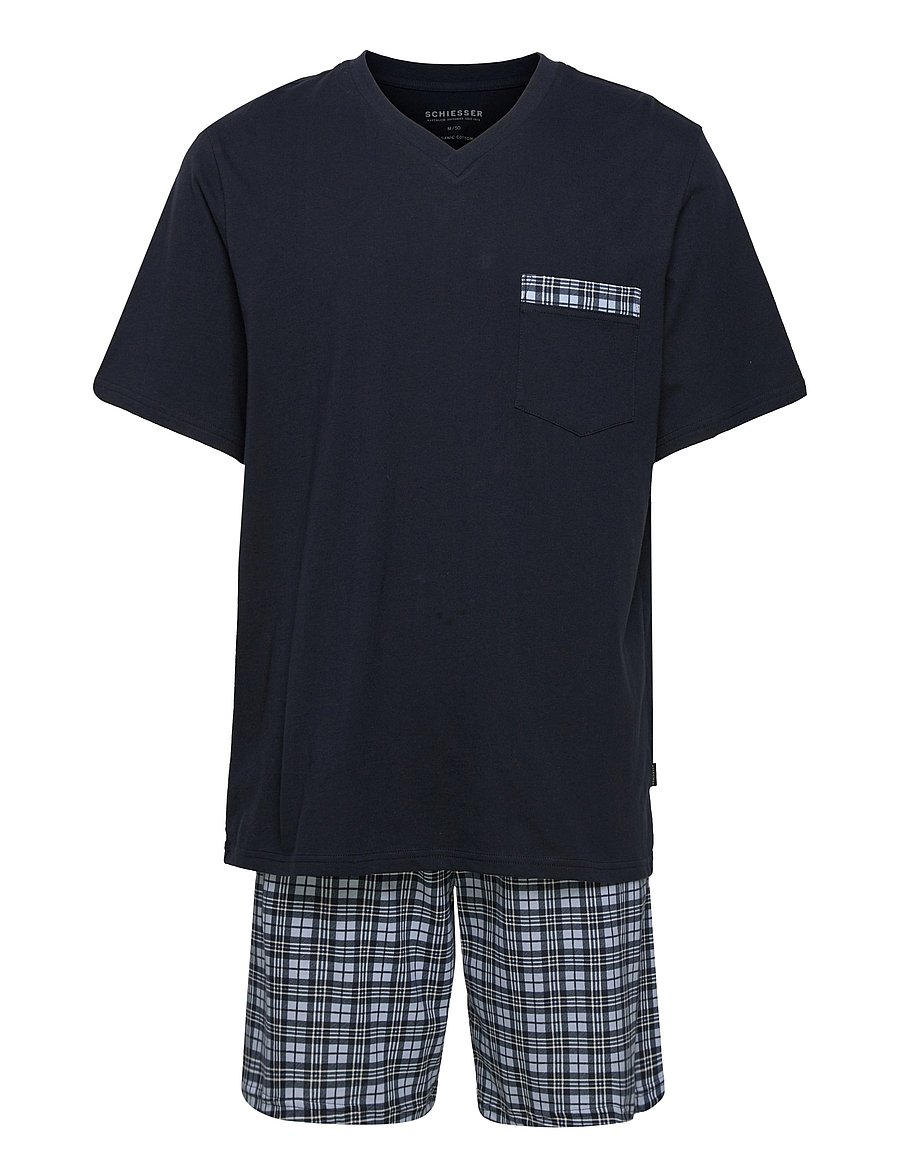 Schiesser - Pyjama Short - dark blue - 0