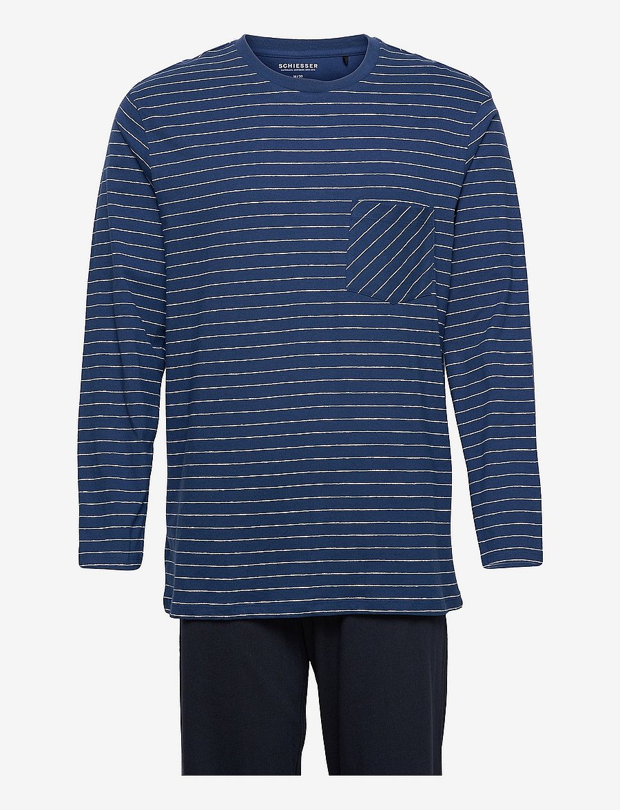 Schiesser - Pyjama Long - blue - 0