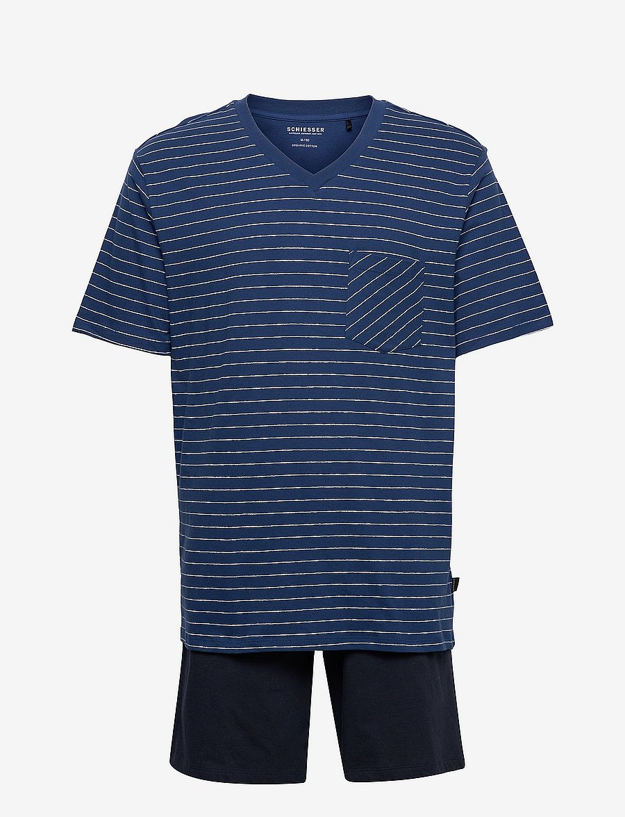 Schiesser - Pyjama Short - blue - 0