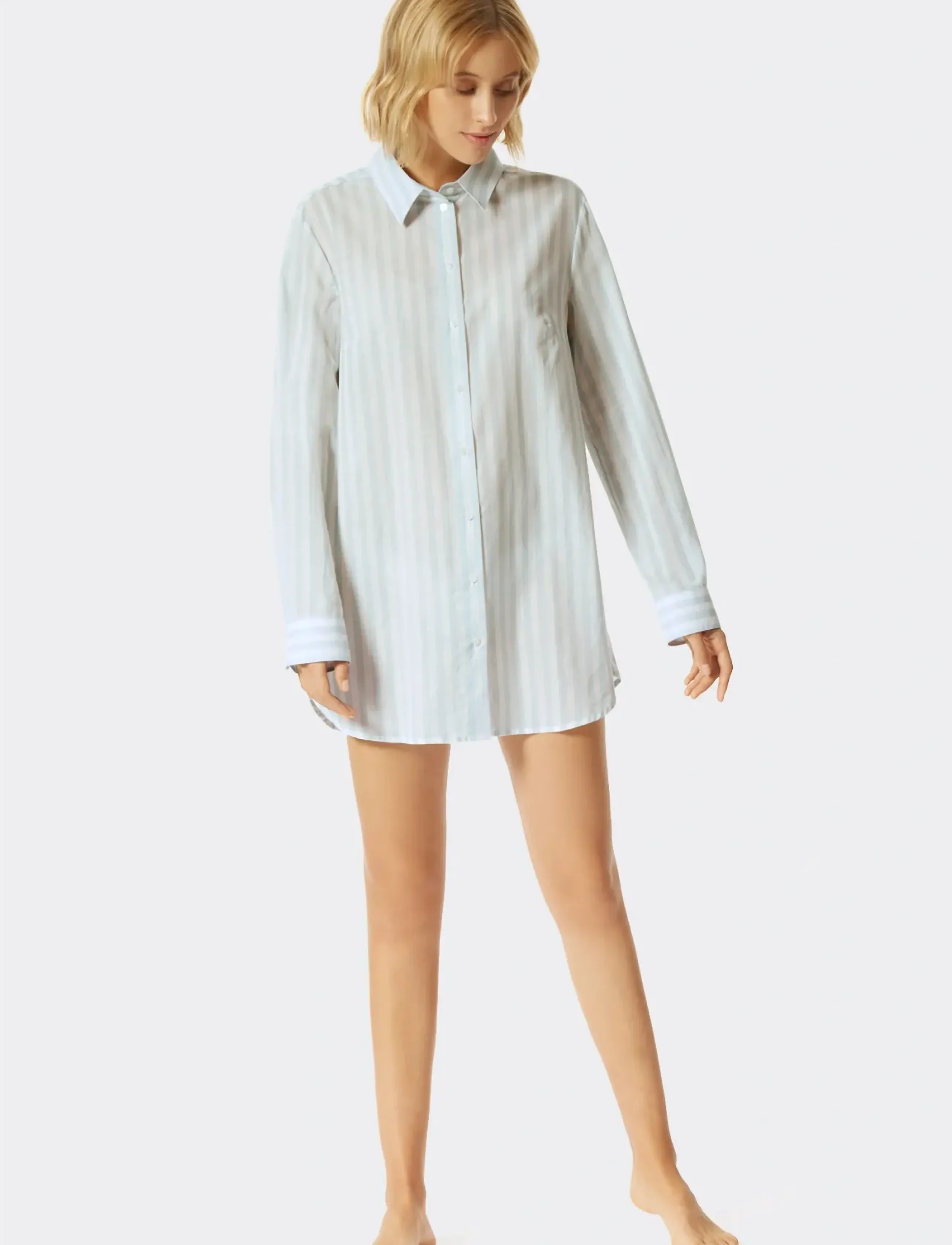 Schiesser - Nightshirt 1/1 - oberteile - light blue - 4