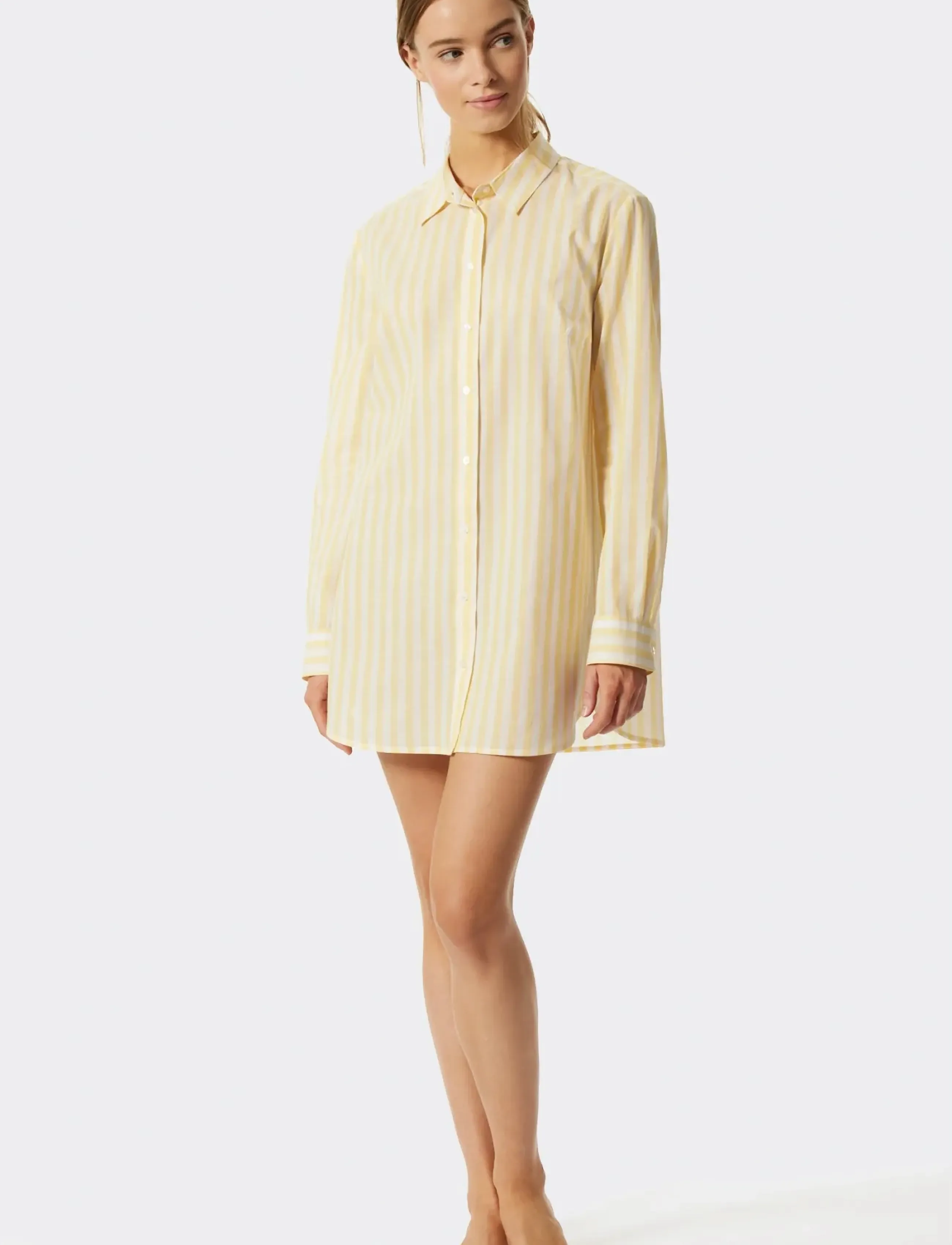 Schiesser - Nightshirt 1/1 - overdele - yellow - 4