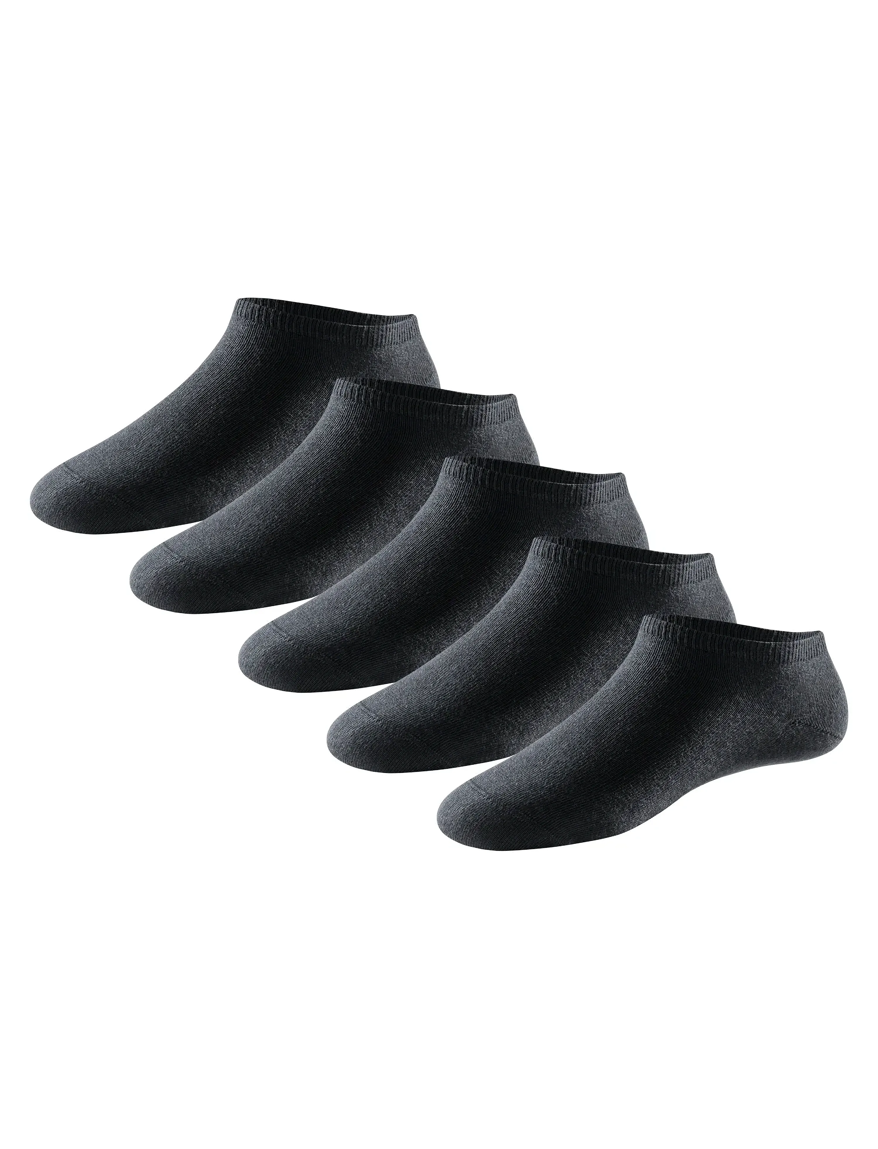 Schiesser Women's Sneakers, Pack Of Five, White Bluebird, 39-42, Socks, Schwarz - Footies-ankle Frauen