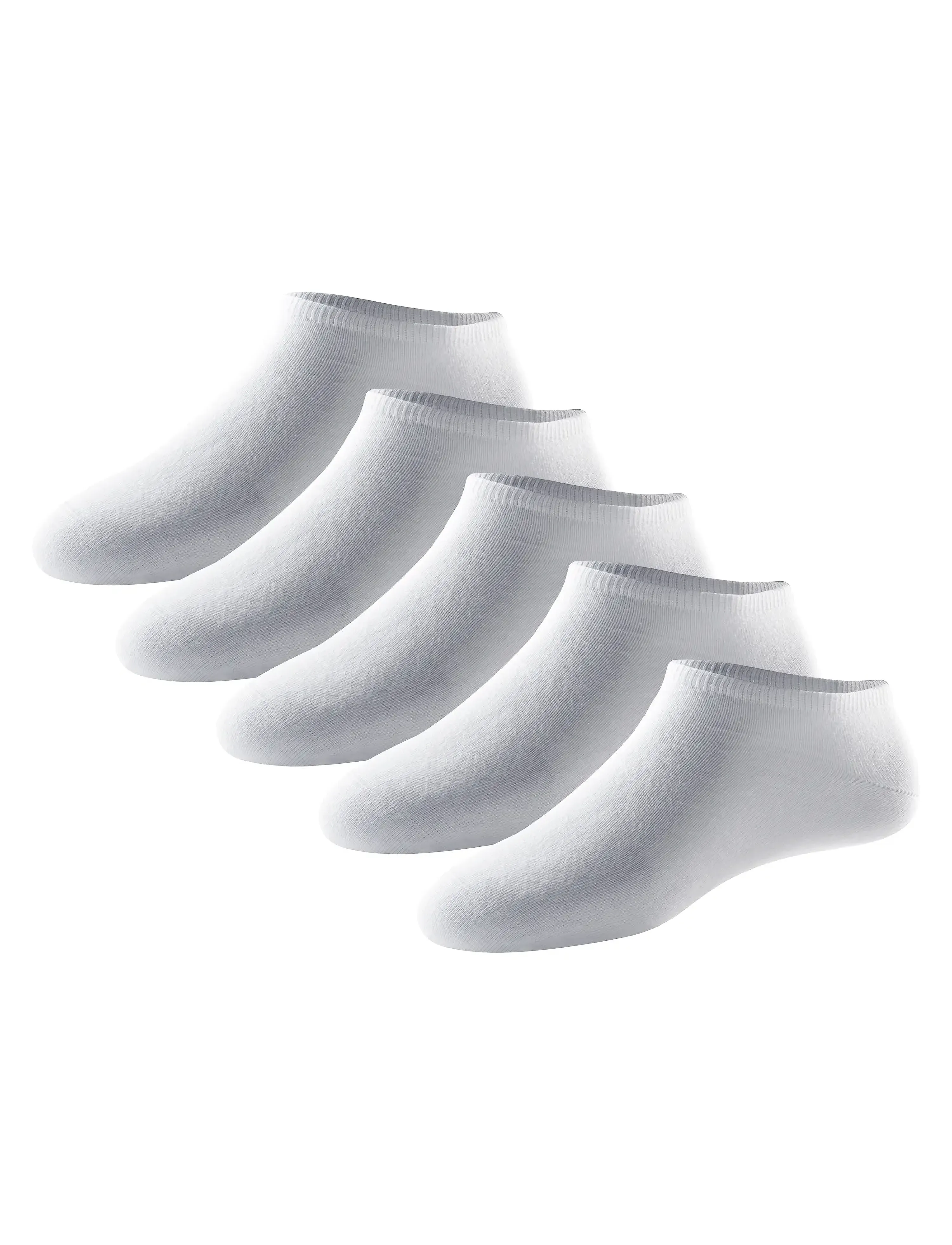 Schiesser Women's Sneakers, Pack Of Five, White Bluebird, 39-42, Socks, Weiß - Footies-ankle Frauen