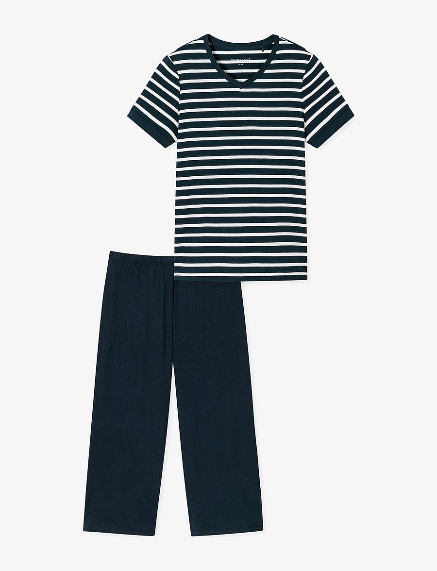 Schiesser - Pyjama Long - pyjamas - nightblue - 1