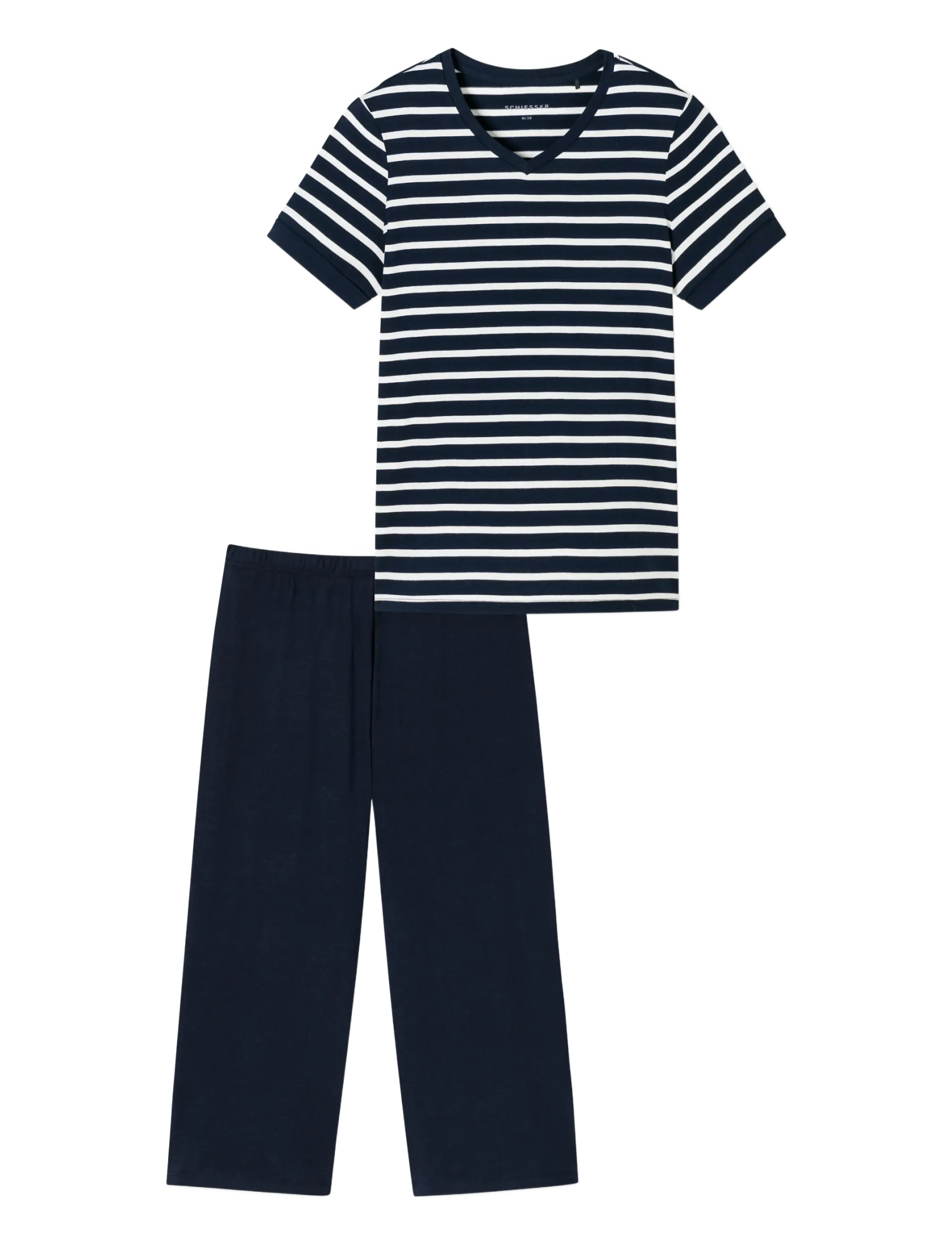 Schiesser Pyjama Long - Plus Size - NIGHTBLUE / navy