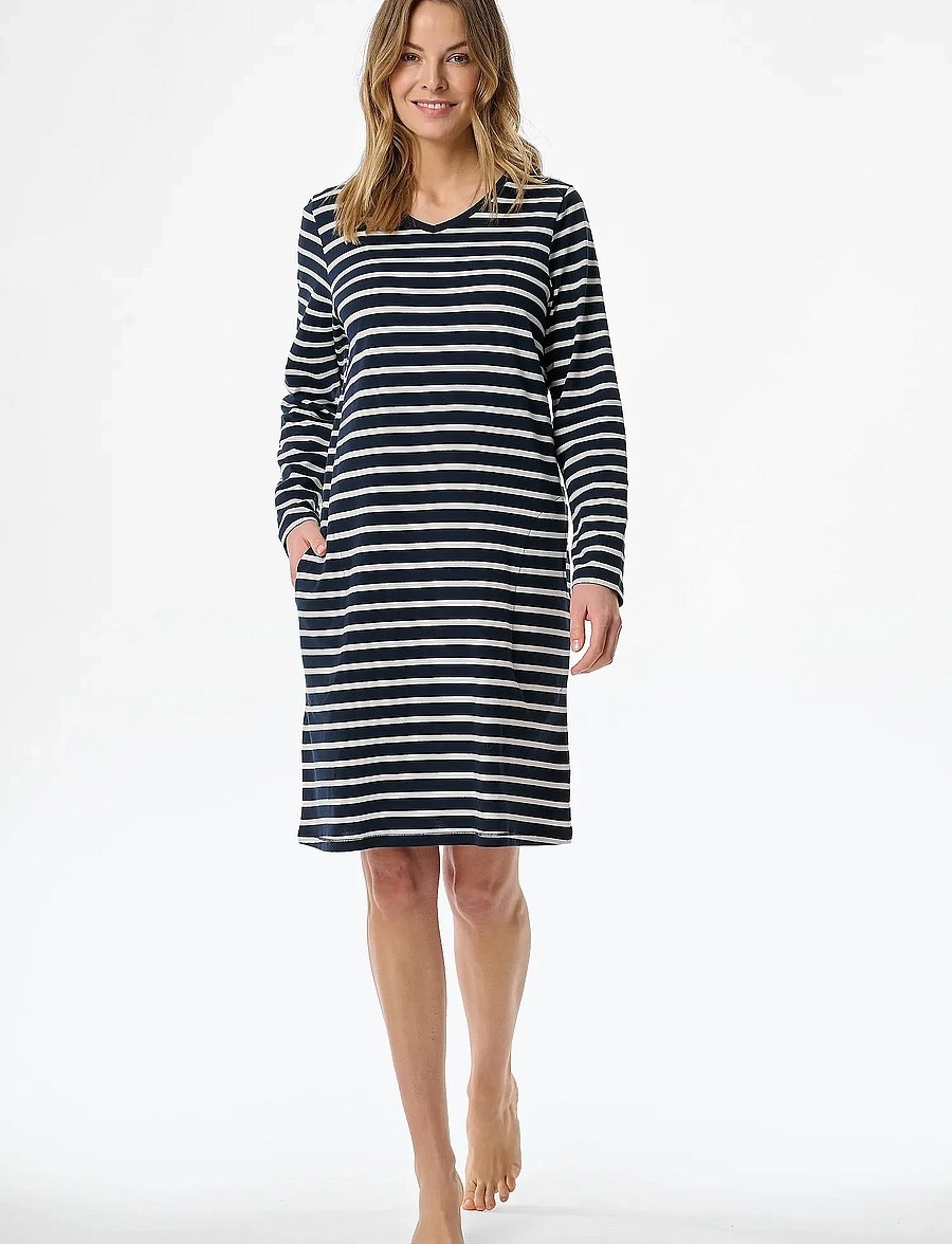 Schiesser - Nightshirt 1/1 - naktiniai marškiniai - nightblue - 0