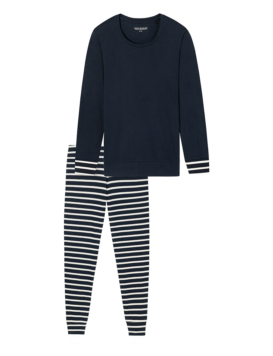 Schiesser - Pyjama Long - pižaminės kelnės - nightblue - 1