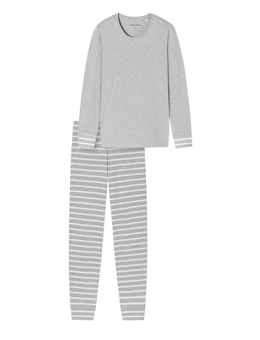 Schiesser - Pyjama Long - pyjamahosen - silver grey mel. - 1