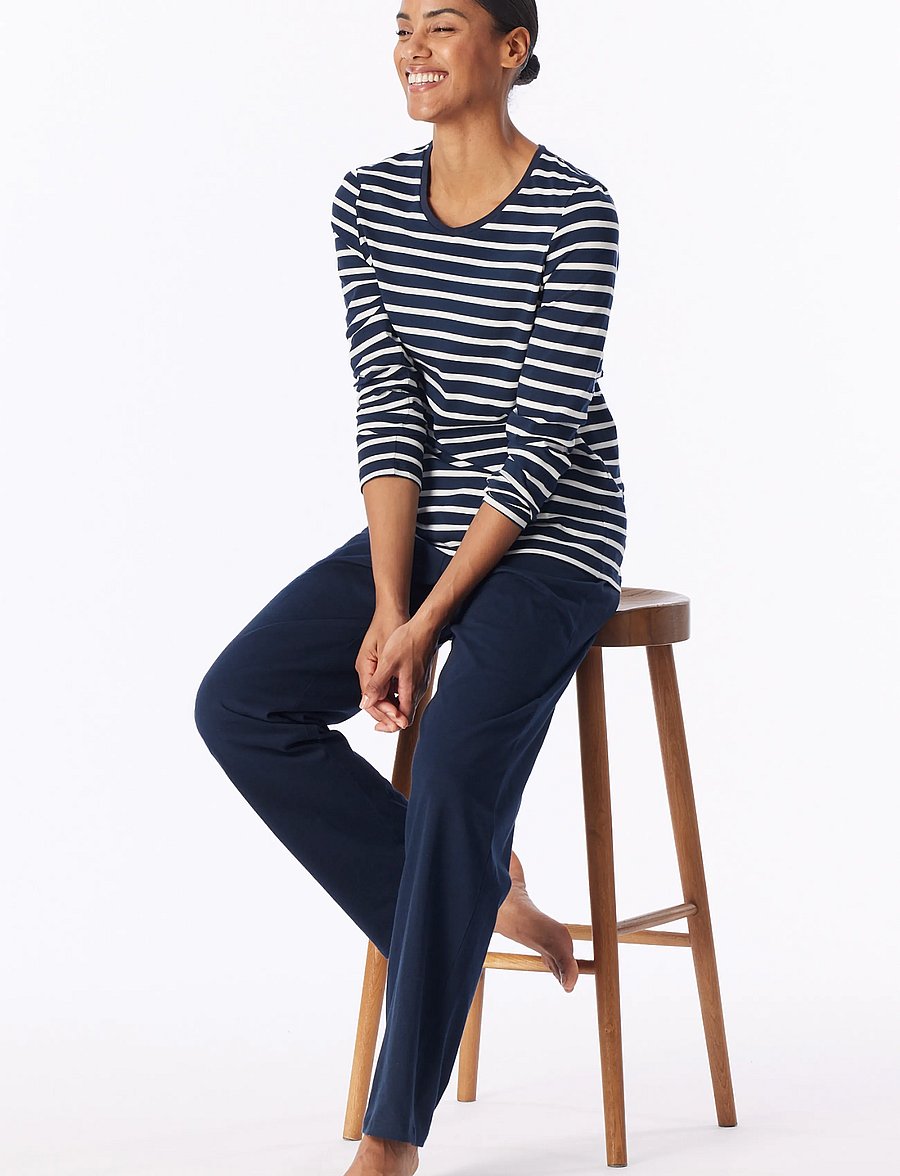 Schiesser - Pyjama Long - pyjamas - nightblue - 0