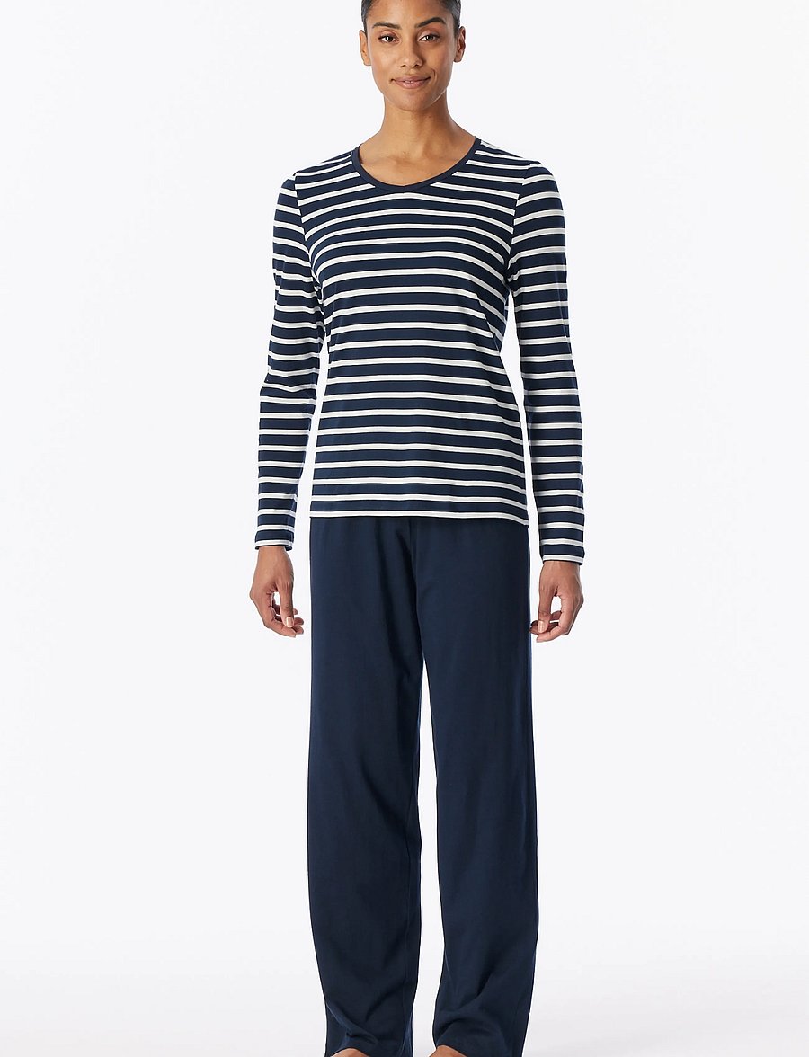 Schiesser - Pyjama Long - pyjamas - nightblue - 0