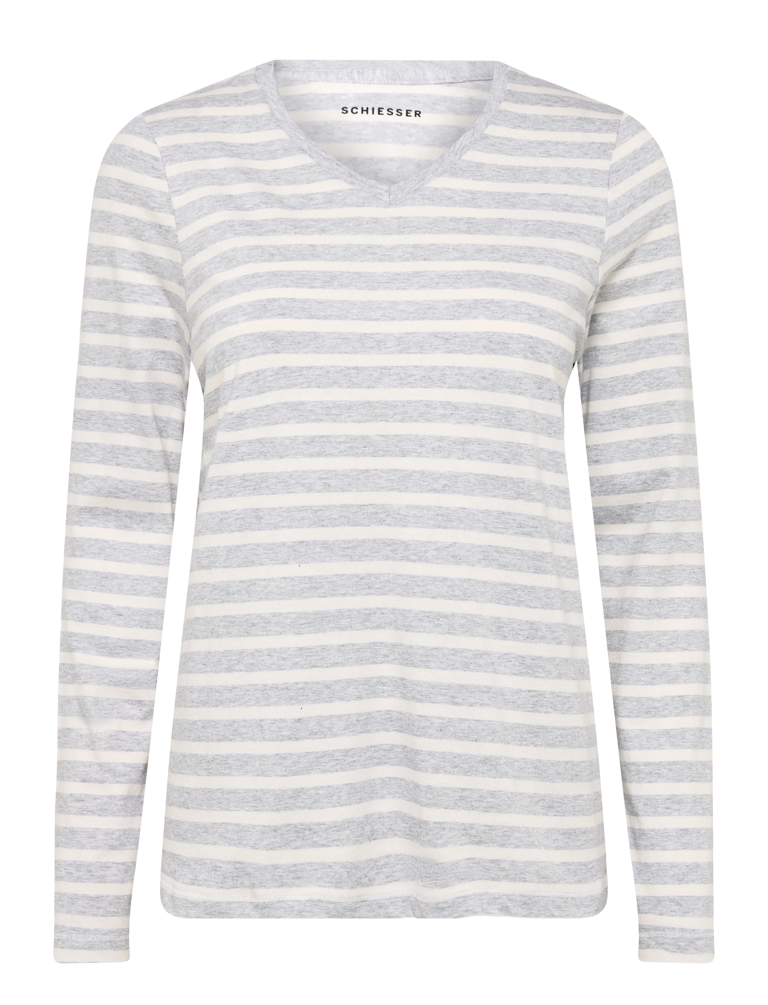 Schiesser Pyjama Long - Pyjamas - SILVER GREY MEL. / grey