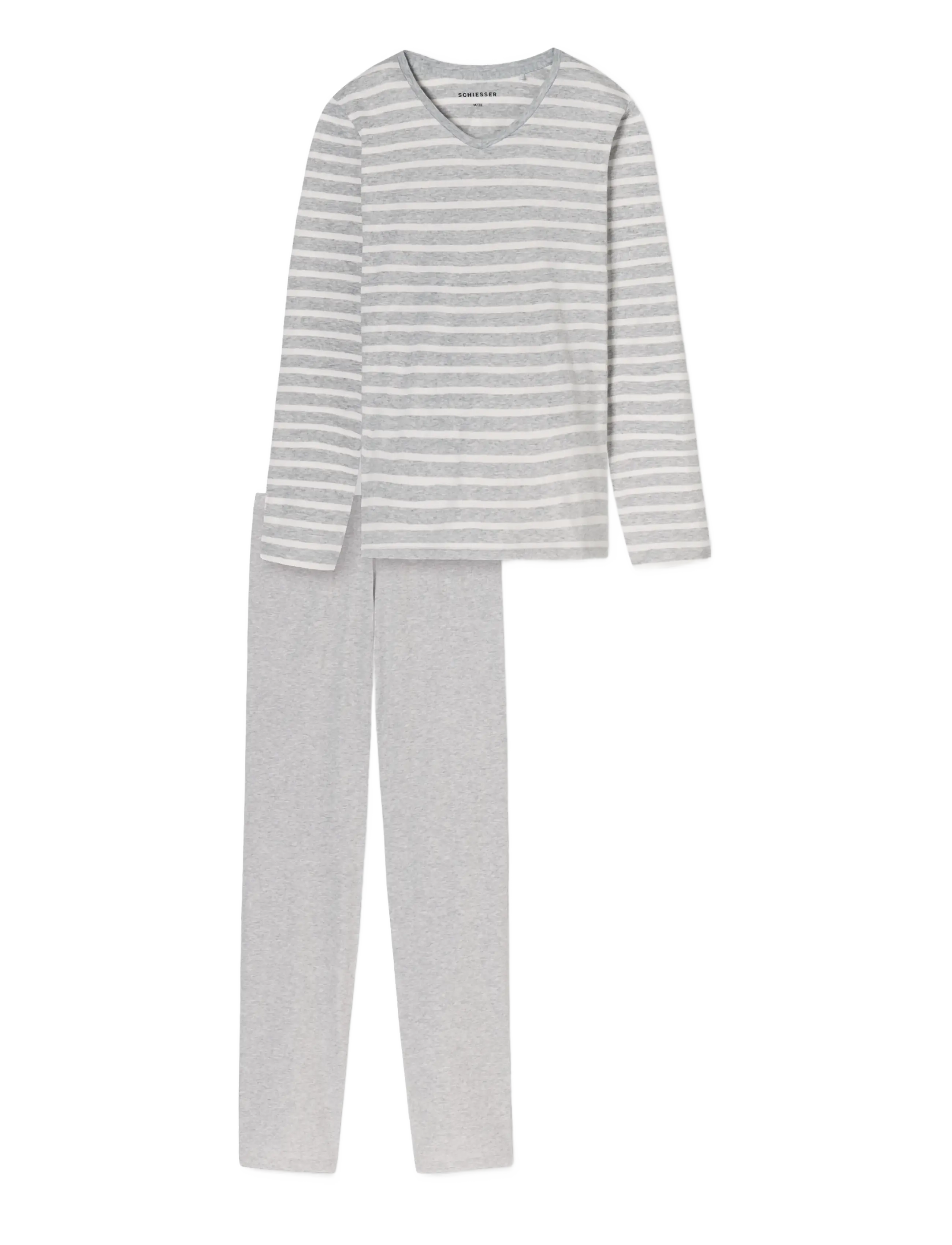 Schiesser Pyjama Long - Igapäevane stiil - SILVER GREY MEL. / grey