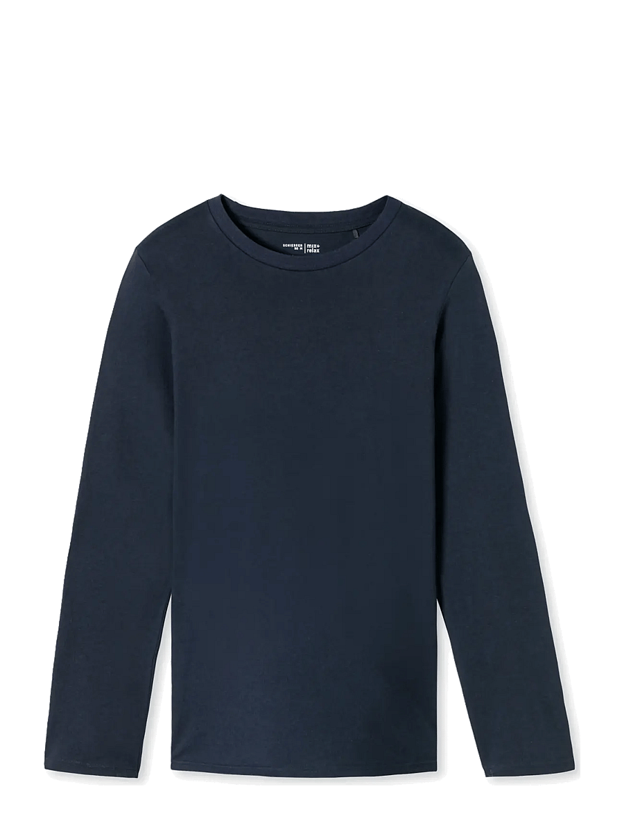 Schiesser - Long-Sleeve Shirt, Midnight Blue - Mix+ Relax - pyjamaoberteile - nightblue - 1