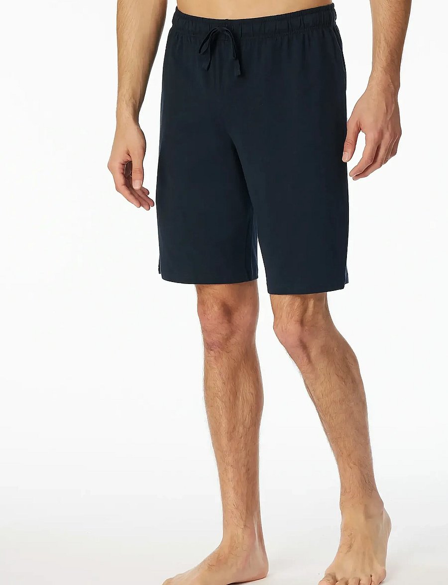 Schiesser - Short pants, midnight blue striped - Mix+ Relax - hversdagsstuttbuxur - dark blue - 3