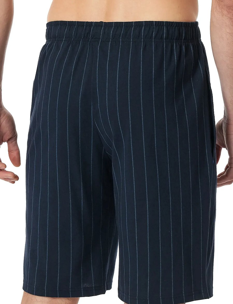 Schiesser - Short pants, midnight blue striped - Mix+ Relax - casual shorts - nightblue - 2