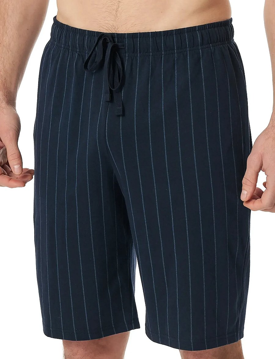 Schiesser - Short pants, midnight blue striped - Mix+ Relax - casual shorts - nightblue - 3