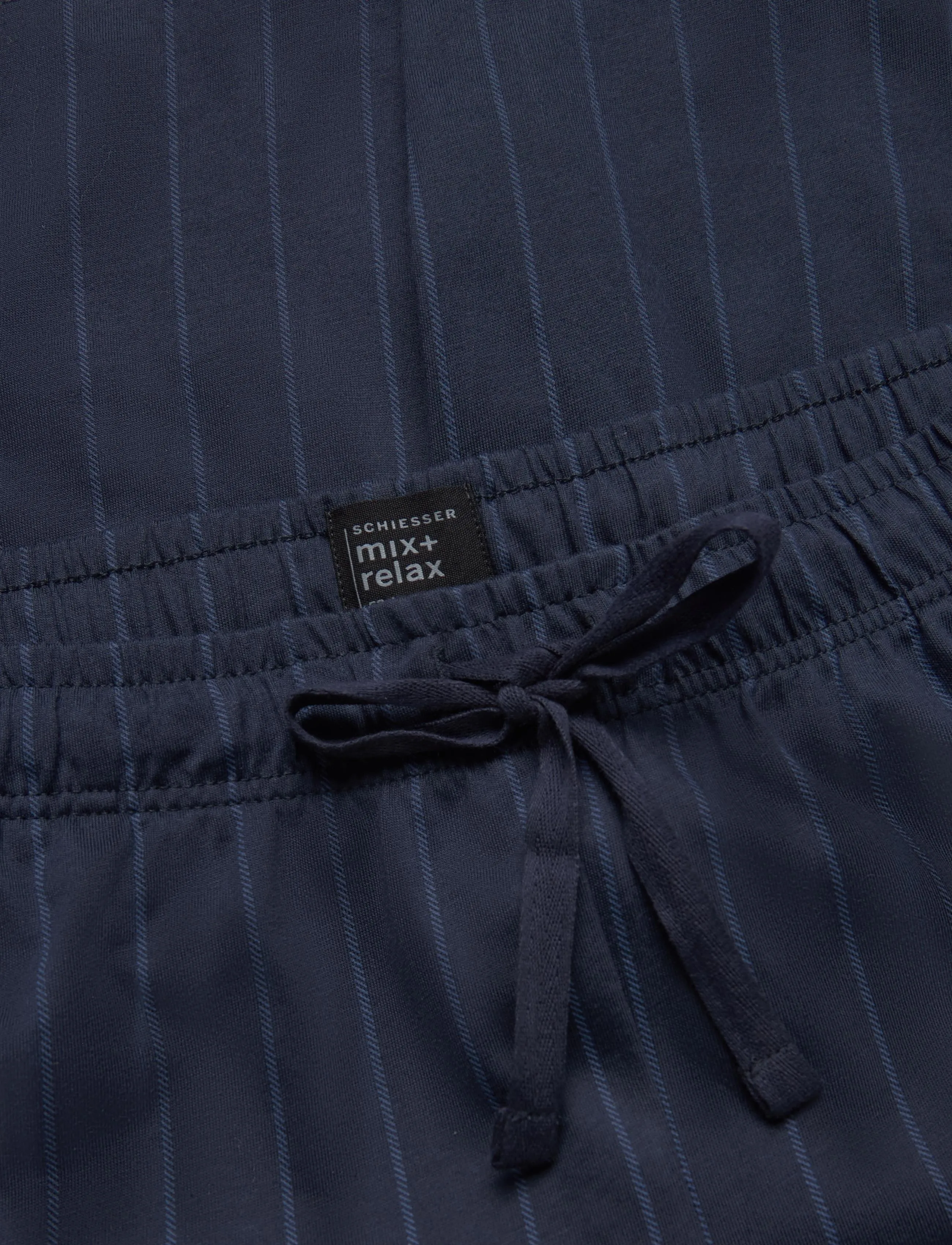 Schiesser - Short pants, midnight blue striped - Mix+ Relax - casual shorts - nightblue - 5