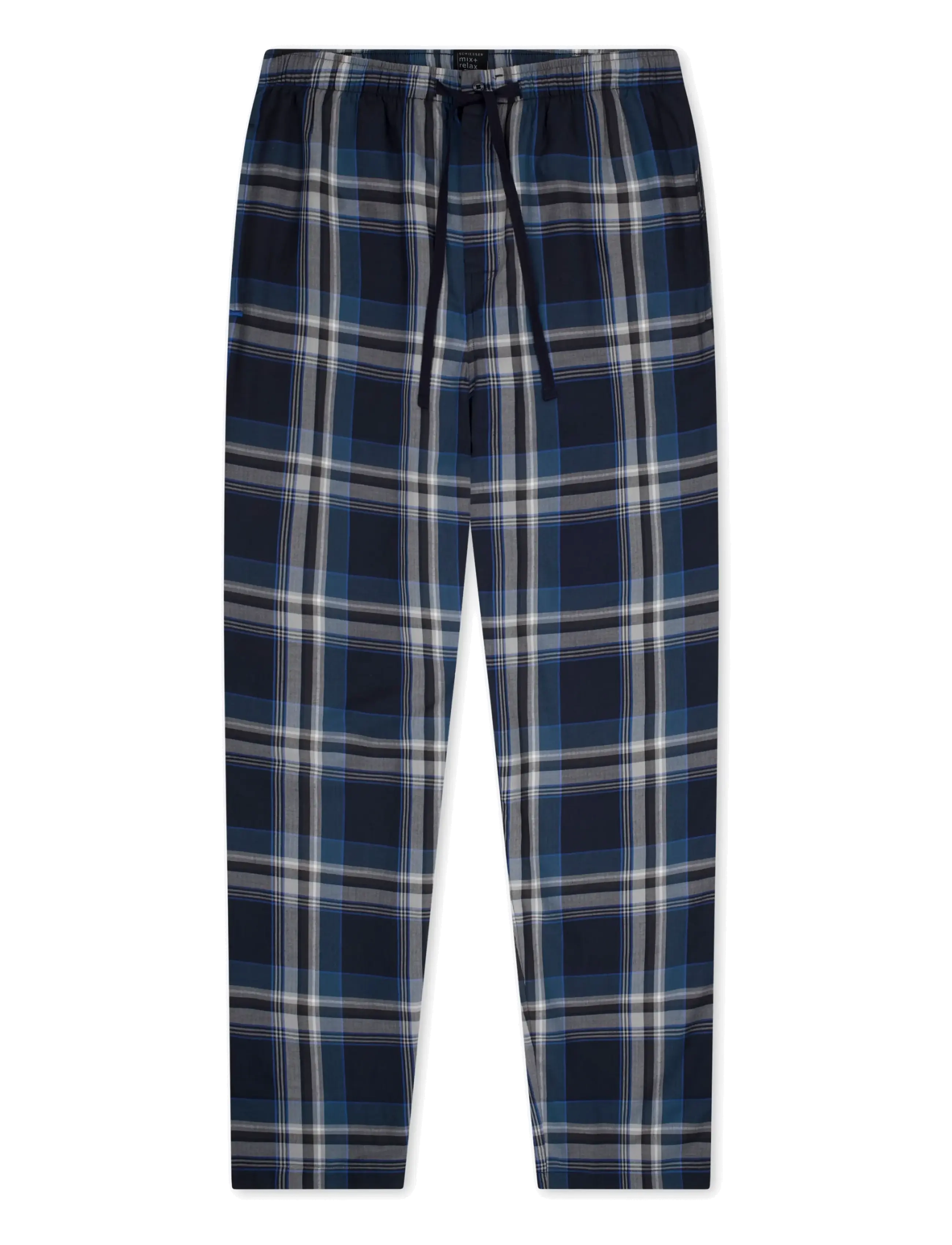 Schiesser Long pants, woven fabric, multicolor chequered pattern - Mix+ Relax - Schiesser - MULTICOLOUR 3 / navy