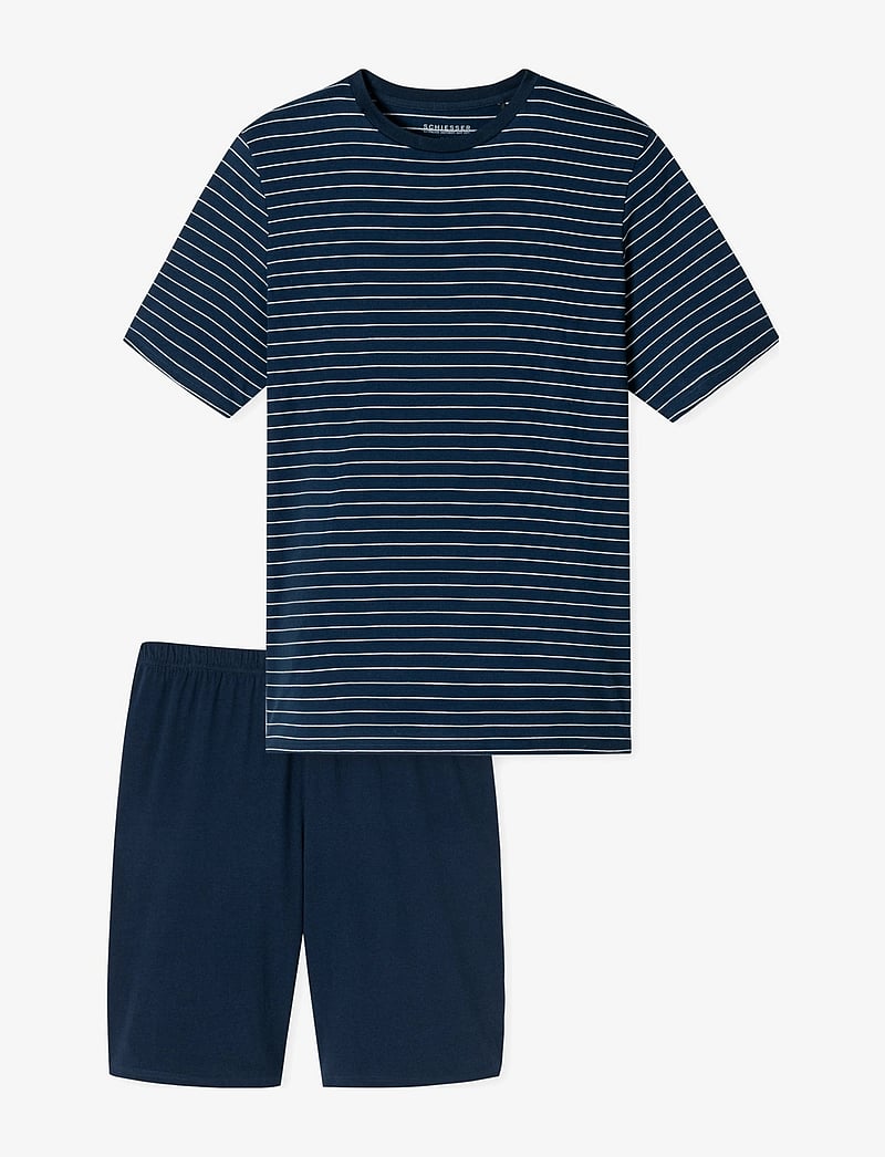 Schiesser - Pyjama Short - nattøj sæt - admiral - 1