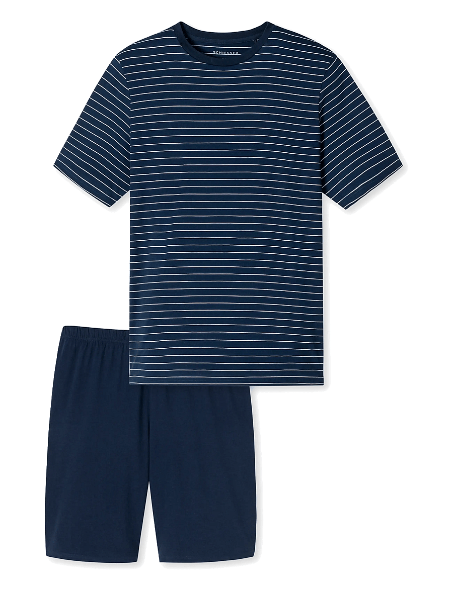 Schiesser - Pyjama Short - pyjamasets - admiral - 1