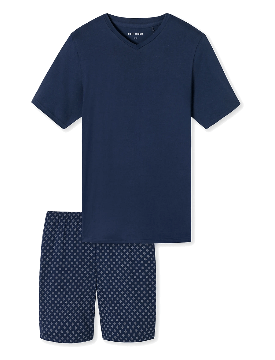 Schiesser - Pyjama Short - pyjamasets - admiral - 1