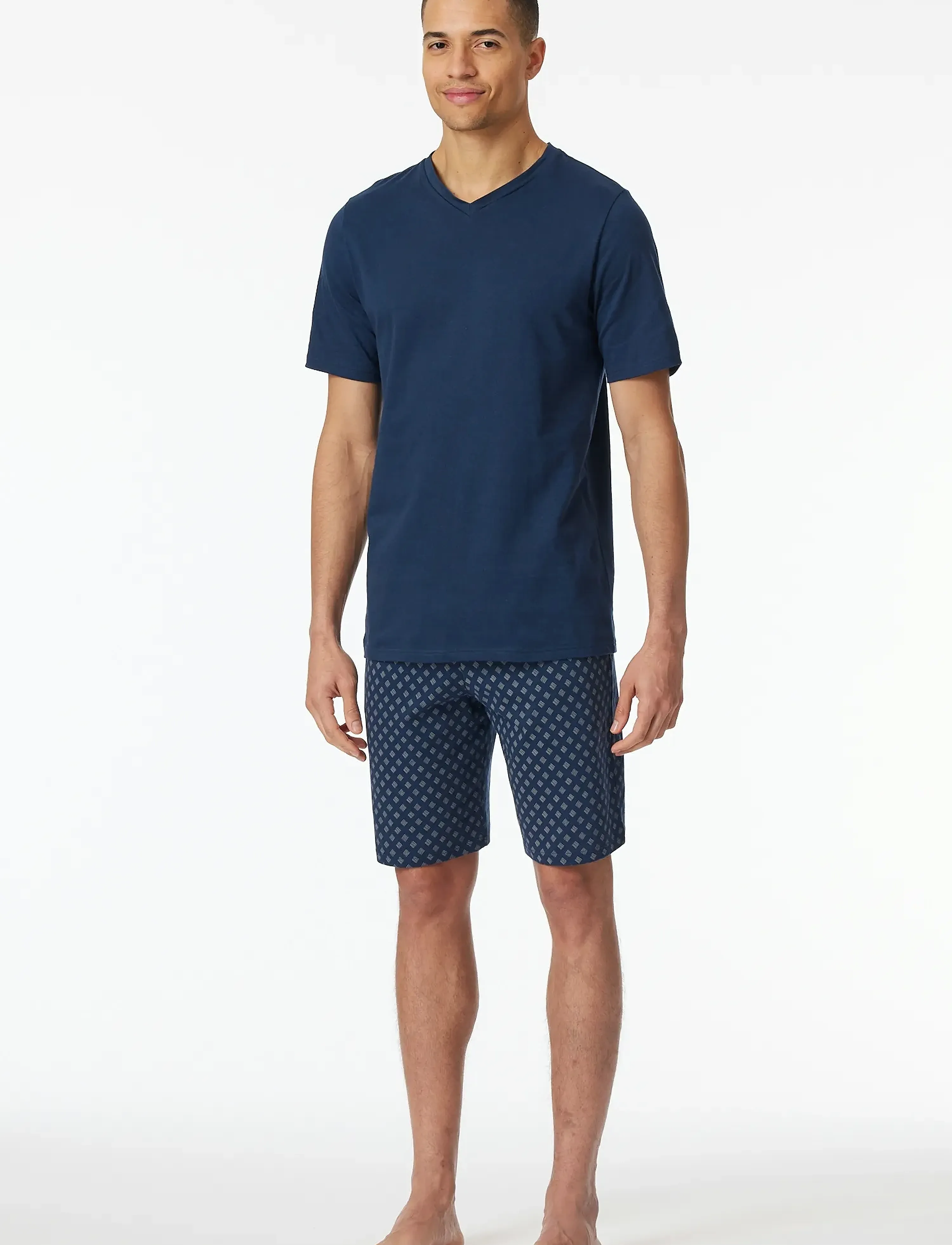 Schiesser - Pyjama Short - nattøj sæt - admiral - 3