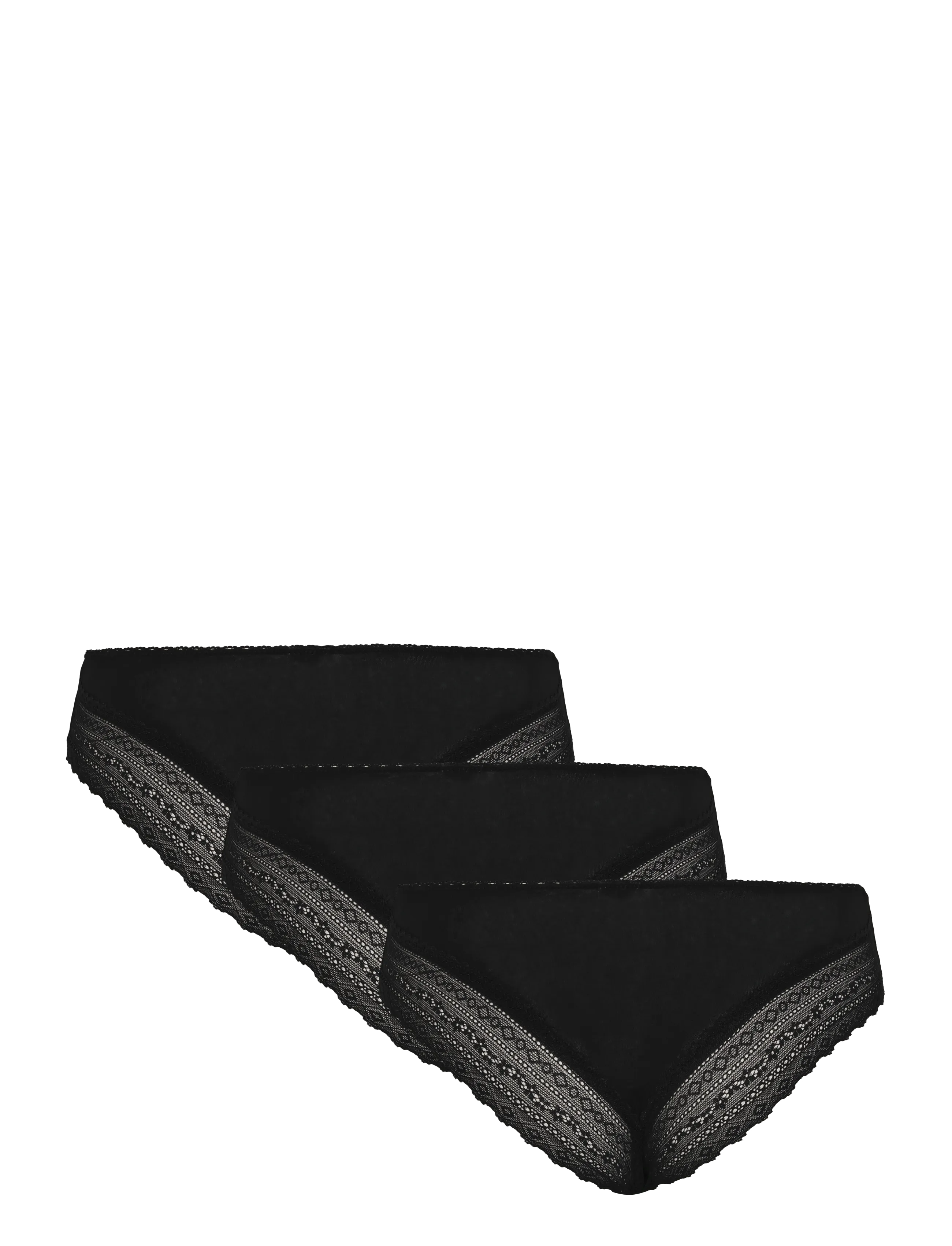 Schiesser - Brazilian 3-pack black lace - Modern multipacks - brazilian trosor - black - 2