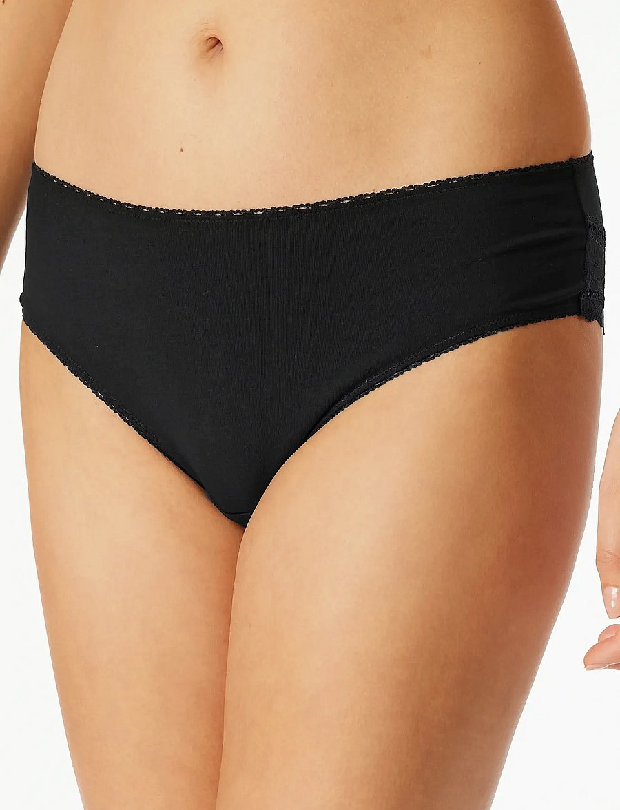 Schiesser - Brazilian 3-pack black lace - Modern multipacks - brasiilia lõinega aluspüksid - black - 3