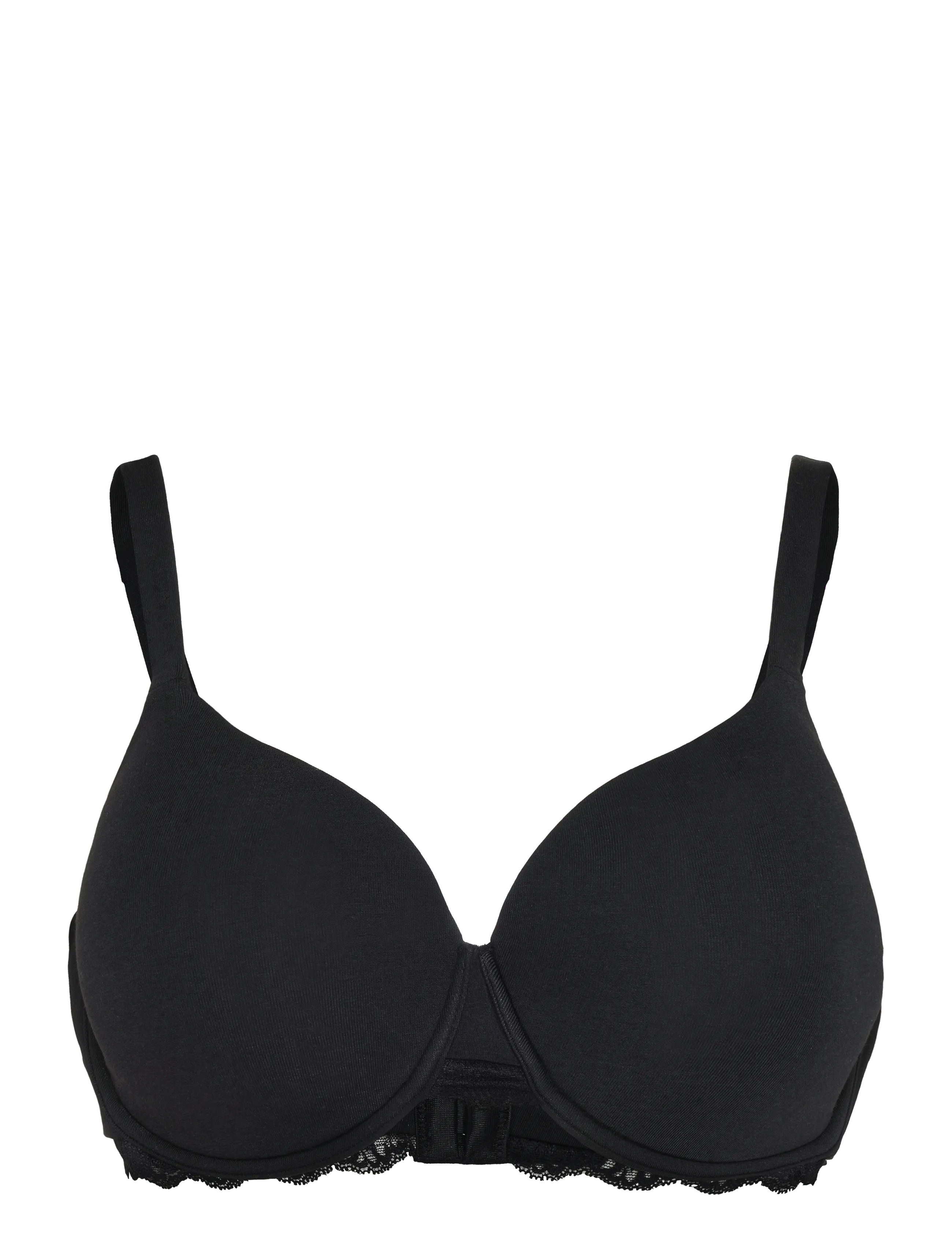 Schiesser Black Lace Bra - Unique Cotton - Unterwäsche - BLACK / black