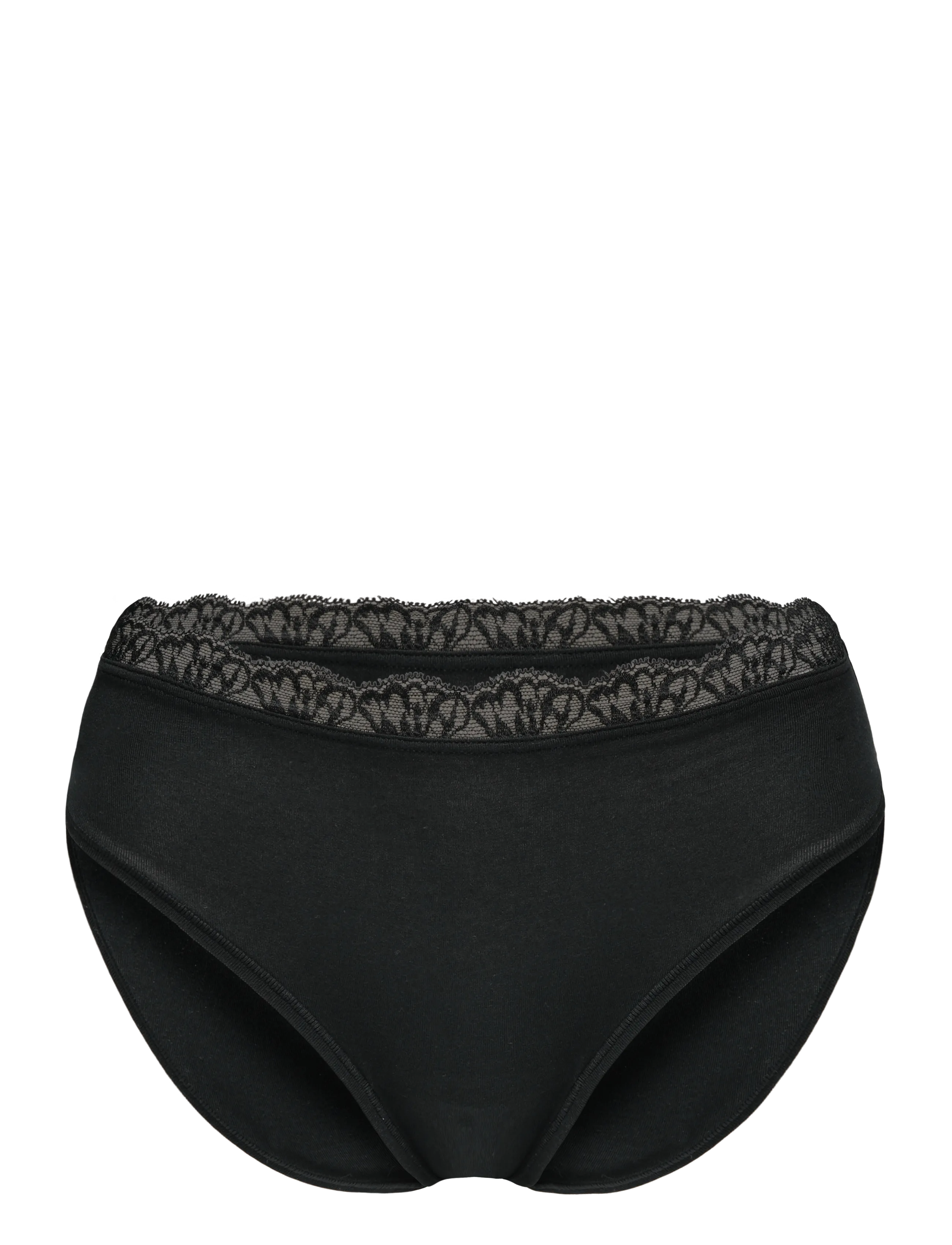 Schiesser Off-White Lace Rio Briefs - Unique Cotton - Unterwäsche - BLACK / black