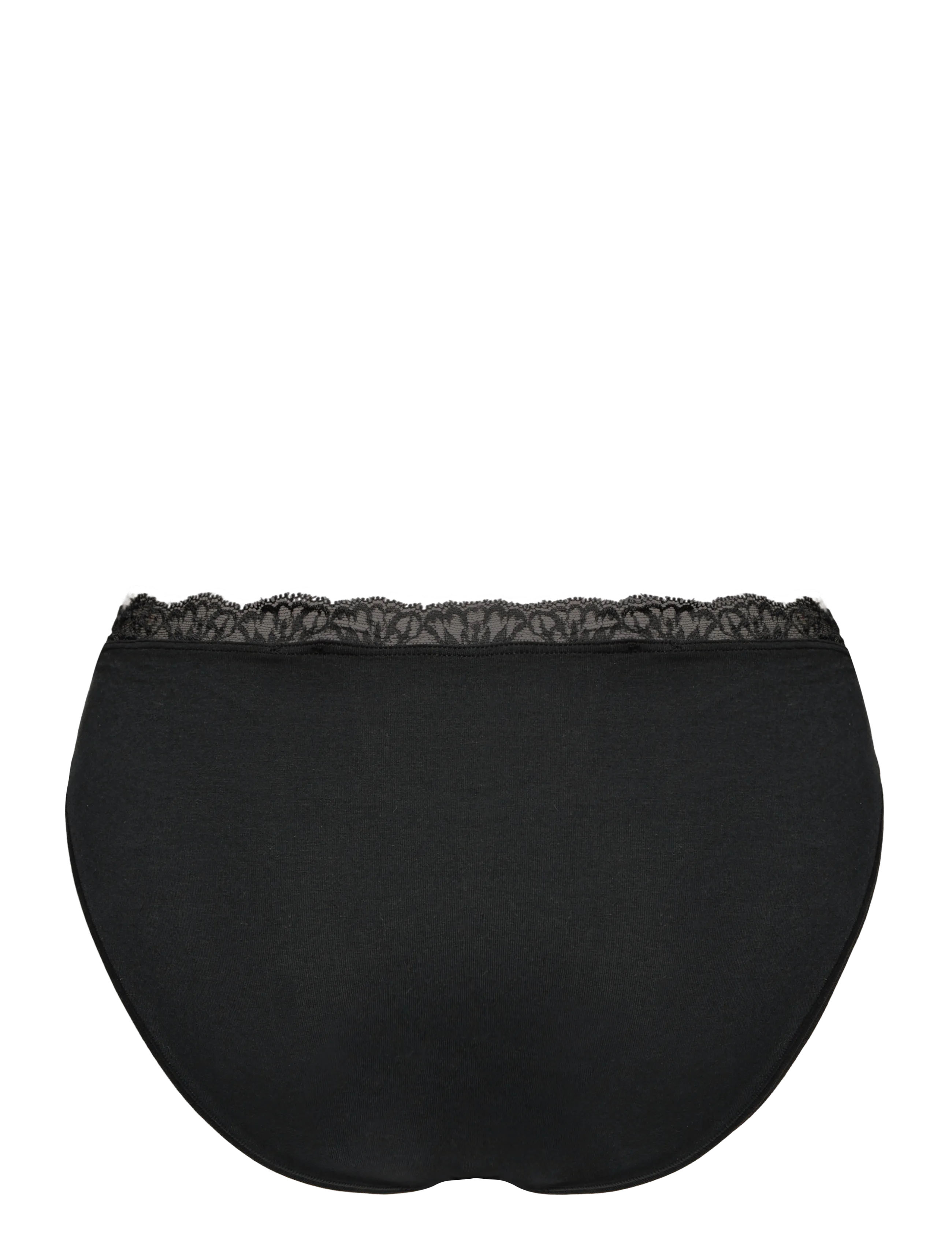 Schiesser - Off-White Lace Rio Briefs - Unique Cotton - alltags-style - black - 2